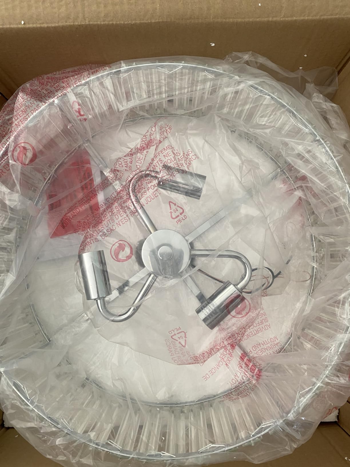 Pevfah Crystal Black Ceiling Light, 1-Light Semi Flush Light Fixture, 9 in | Flush Mount Hallway Chandelier, Small Light Fixture Ceiling Mount, Modern Ceiling Lamp for Entryway Closet, Bulb Not Included customer photo 2