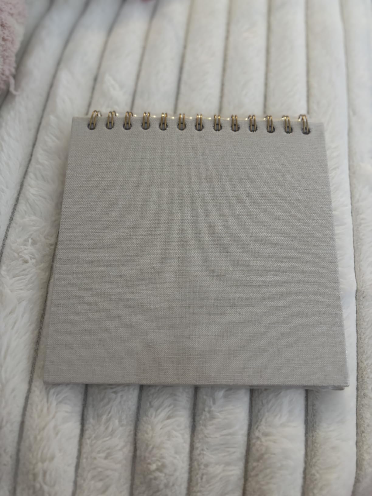 7x7 Inch Scrapbook DIY Photo Album, 20 Sheets (40 Pages), Beige | Linen Hardcover, Lay Flat Customizable, Memory for Wedding Guest Book, Family Travel, Polaroid Storage customer photo 1