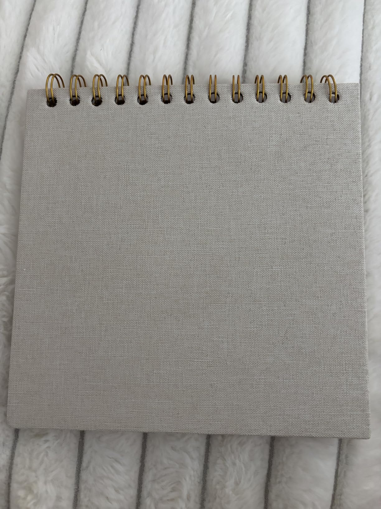 10x10 Inch Scrapbook DIY Photo Album, 40 Sheets (80 Pages), Beige | Linen Hardcover, Lay Flat Customizable, Memory for Wedding Guest Book, Family Travel, Polaroid Storage customer photo 2