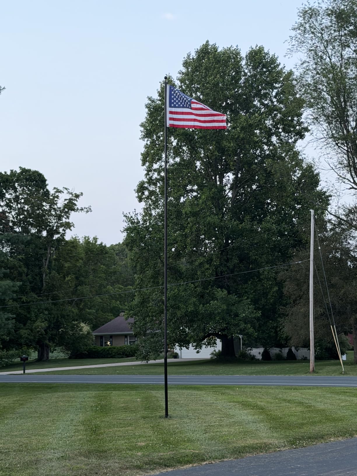 Heavy Duty 20 FT Flag Pole 100MPH Wind Test for Outside House customer photo 1