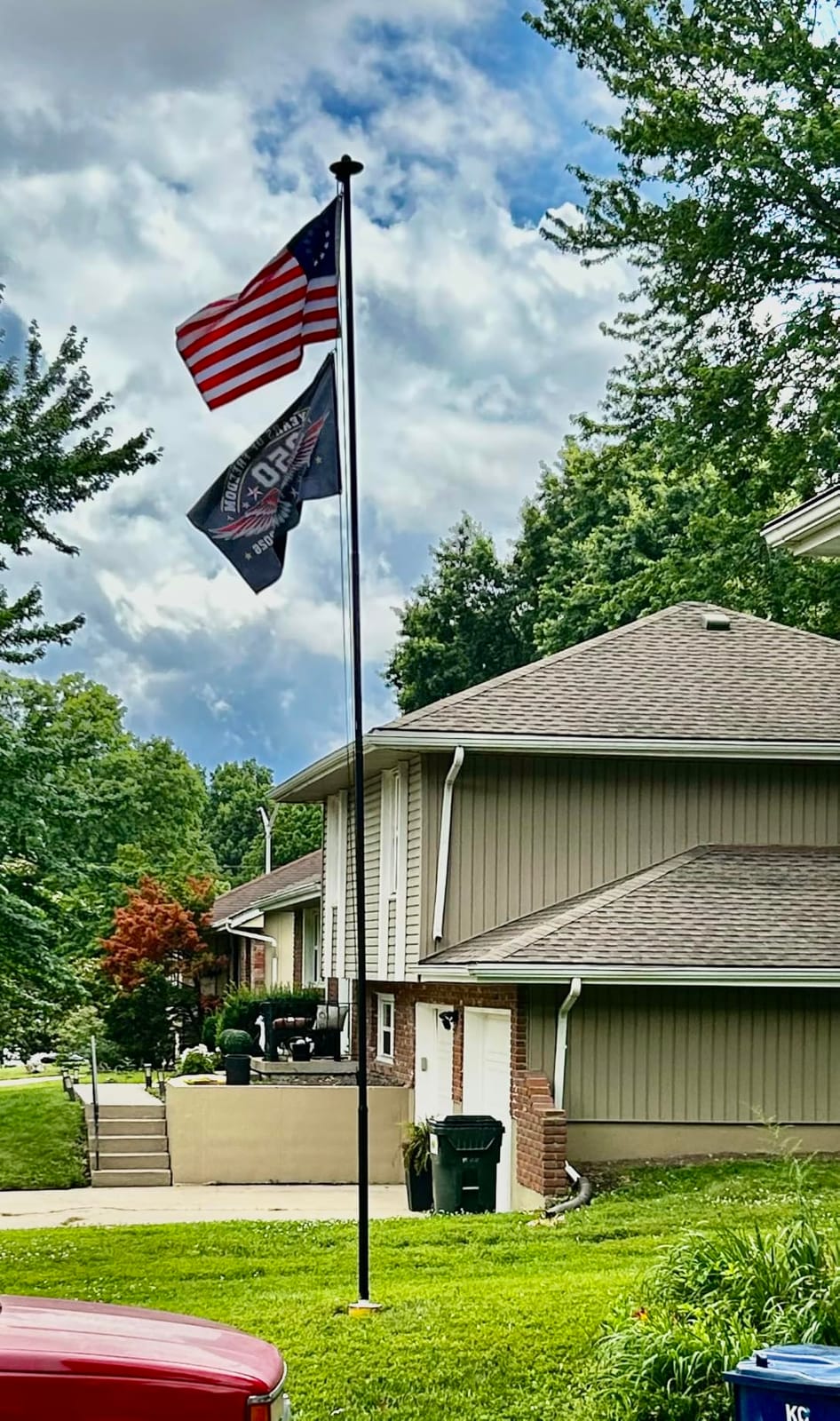 Heavy Duty 20 FT Flag Pole 100MPH Wind Test for Outside House customer photo 2