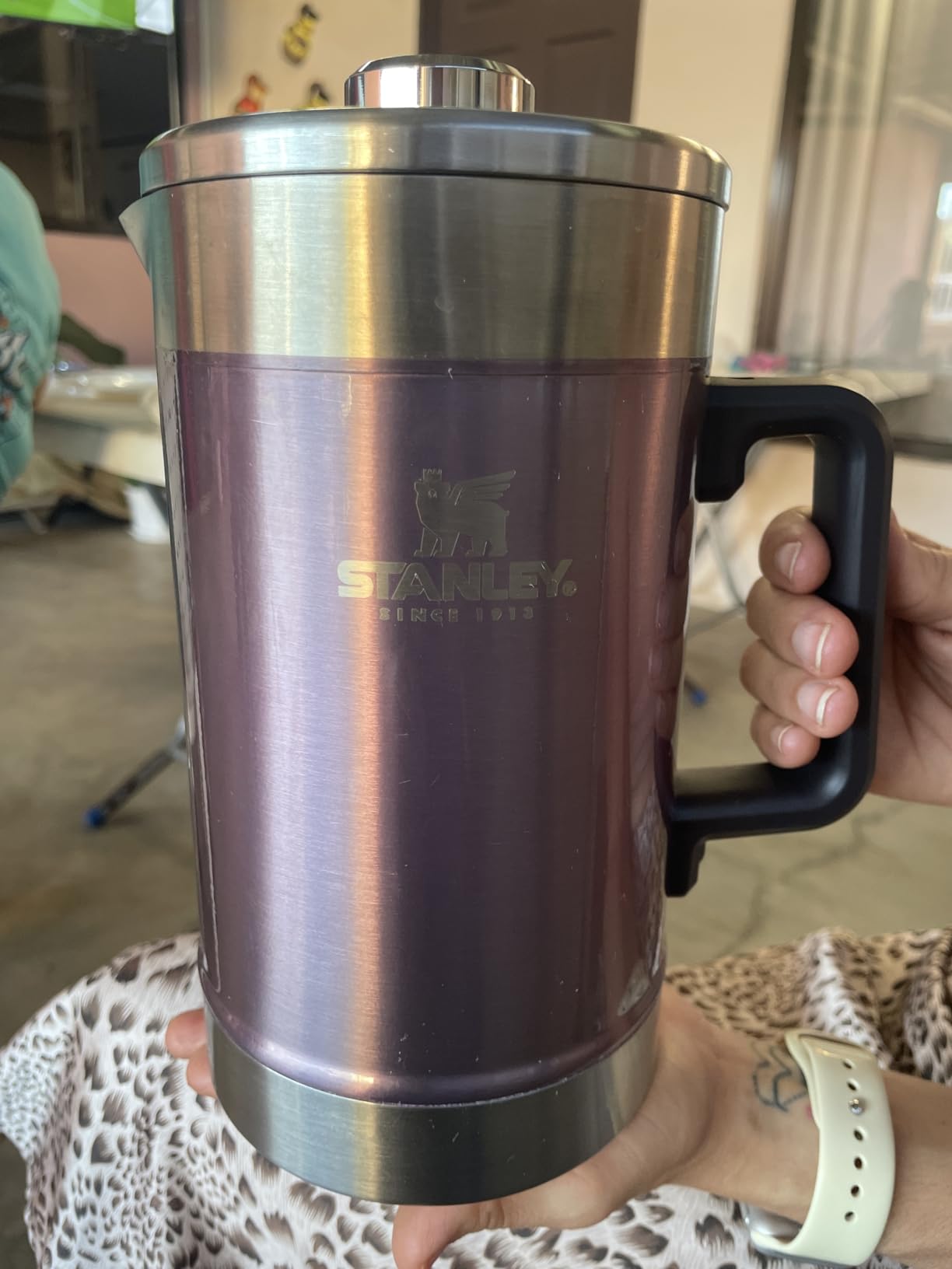 STANLEY Classic Stay-Hot French Press Coffee Maker 48 oz | 5 Minute Brew, 4 Hours Hot | Mesh Filter for Coffee Grounds | Insulated Stainless Steel French Press | BPA-Free | Black 2.0 customer photo 2