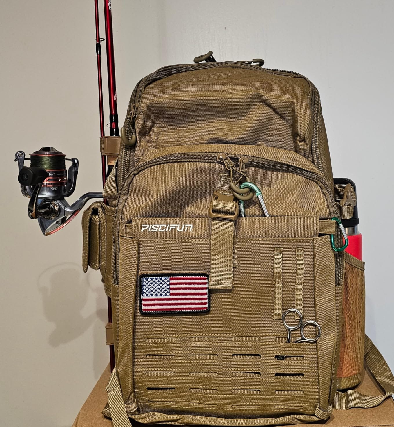 Piscifun Fishing Tackle Backpack, Rod & Gear Holder, Water-Resistant customer photo 1