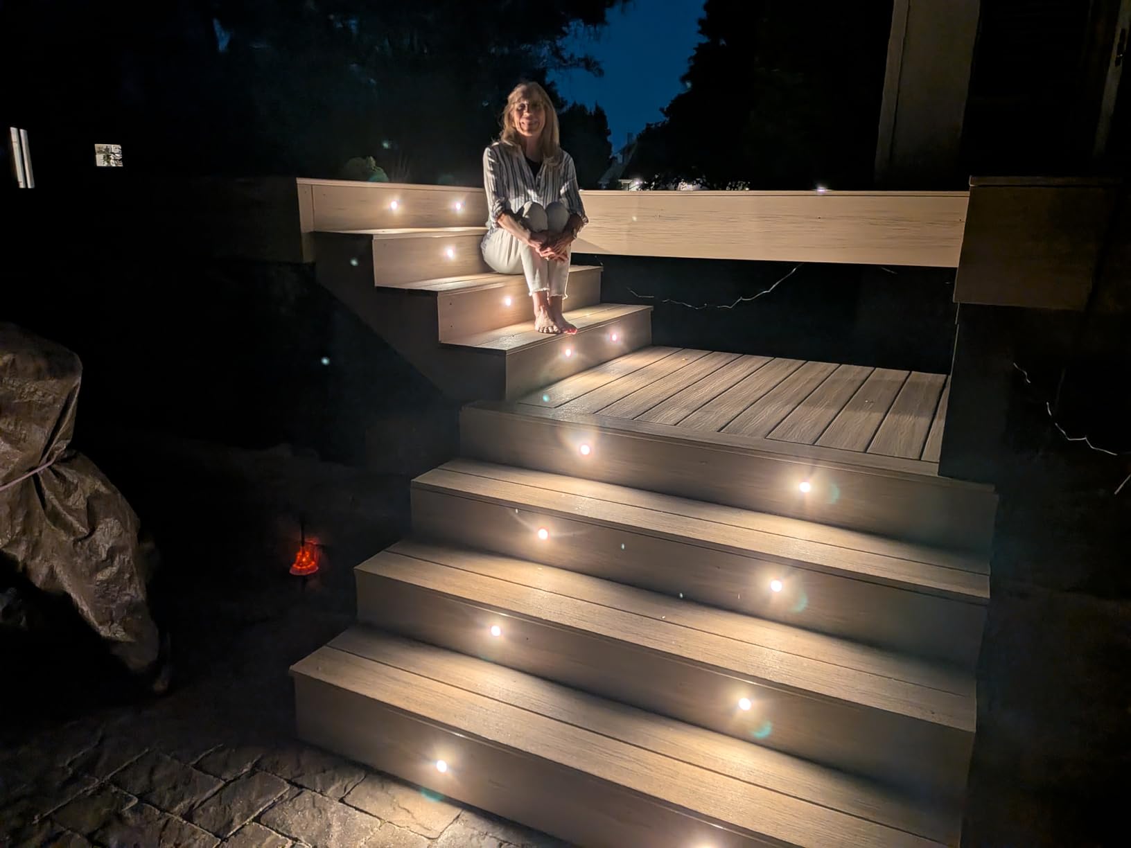 SMY Lighting Dimmable LED Deck Lights with Timer and Photocell Sensor and Protecting Shell, 20 Pack Outdoor LED Smart Deck Lighting IP67 Waterproof for Garden, Yard Stair, Patio, Floor Decoration customer photo 1