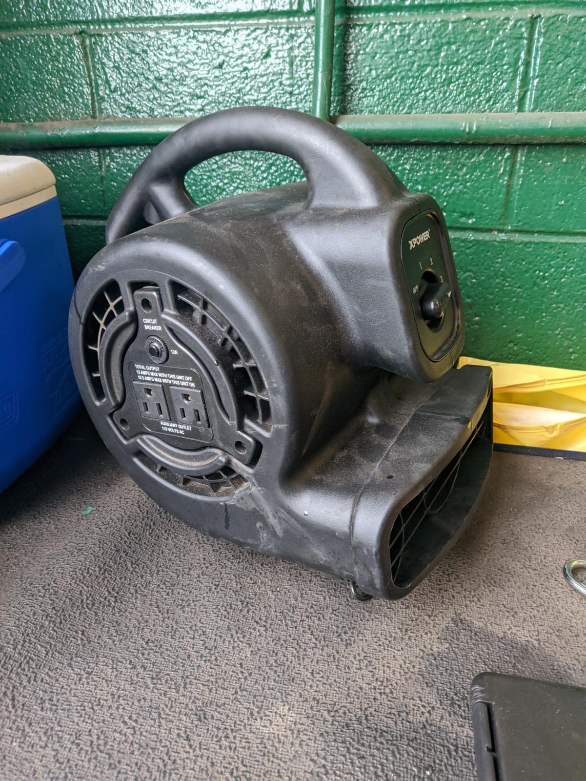 XPOWER P-80 Mini Utility 600 CFM Centrifugal Air Mover, Floor Fan, Blower, Stackable, for Drying, Cooling, Ventilating, Home Use Water Damage Restoration, Workshop, Plumbing customer photo 1