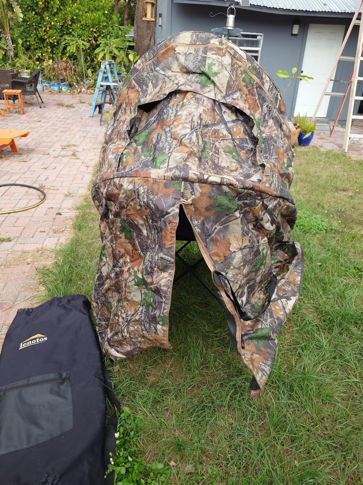 Lenotos Pop-Up Hunting Ground Blind with 270° See Through, Lightweight 1-2 Person Hunting Blind with Carrying Bag, 4-Panel Spring Steel, for Deer, Turkey Duck Hunting, Bow Hunting customer photo 1