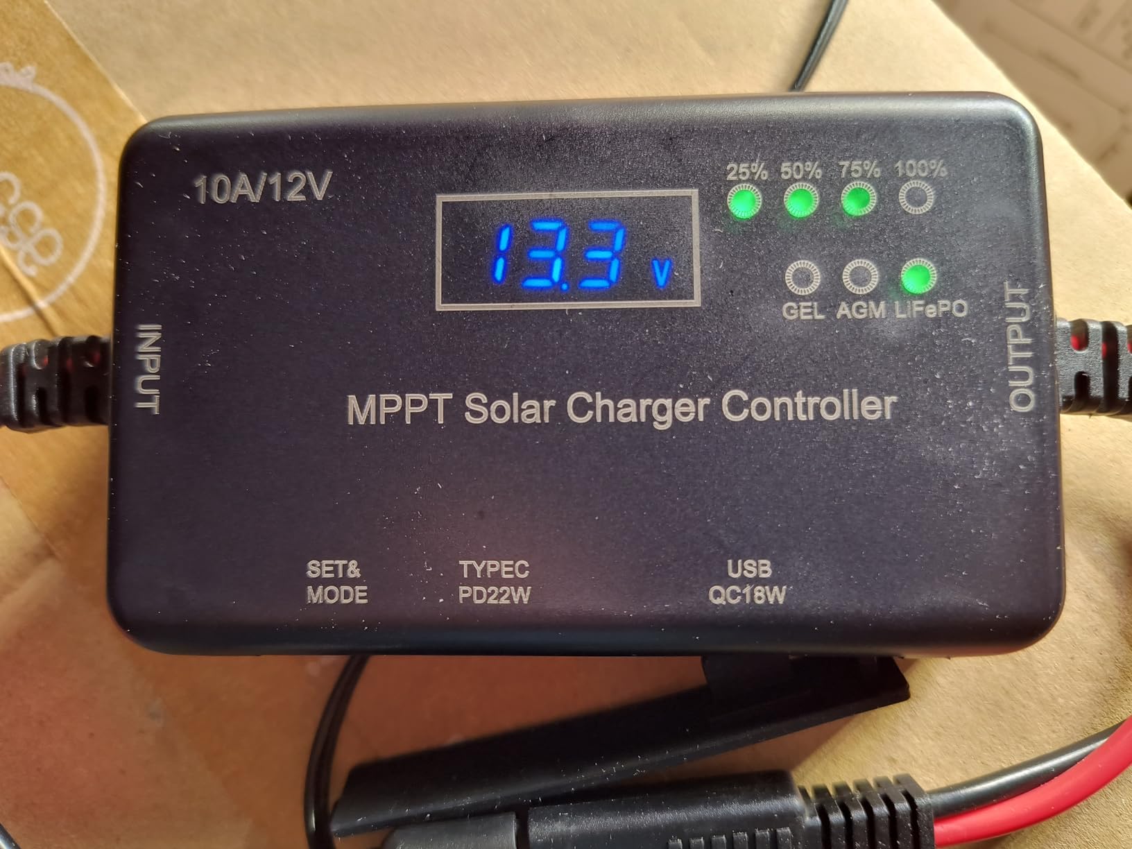 SUNAPEX MPPT Solar Charge Controller 12V 10A for LiFePO4 AGM Gel Batteries customer photo 2
