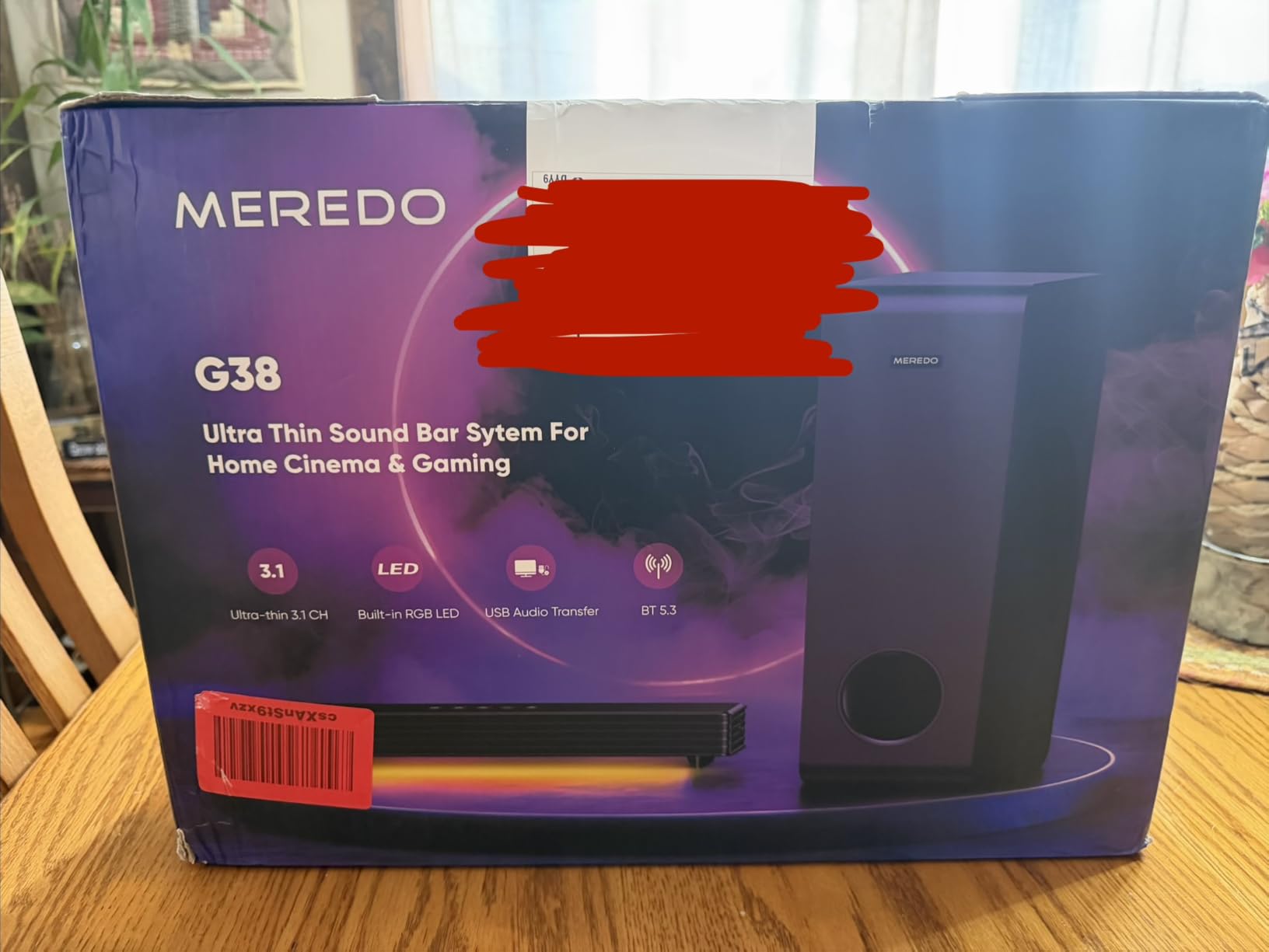 MEREDO Desktop PC Soundbar with Subwoofer: 15.9