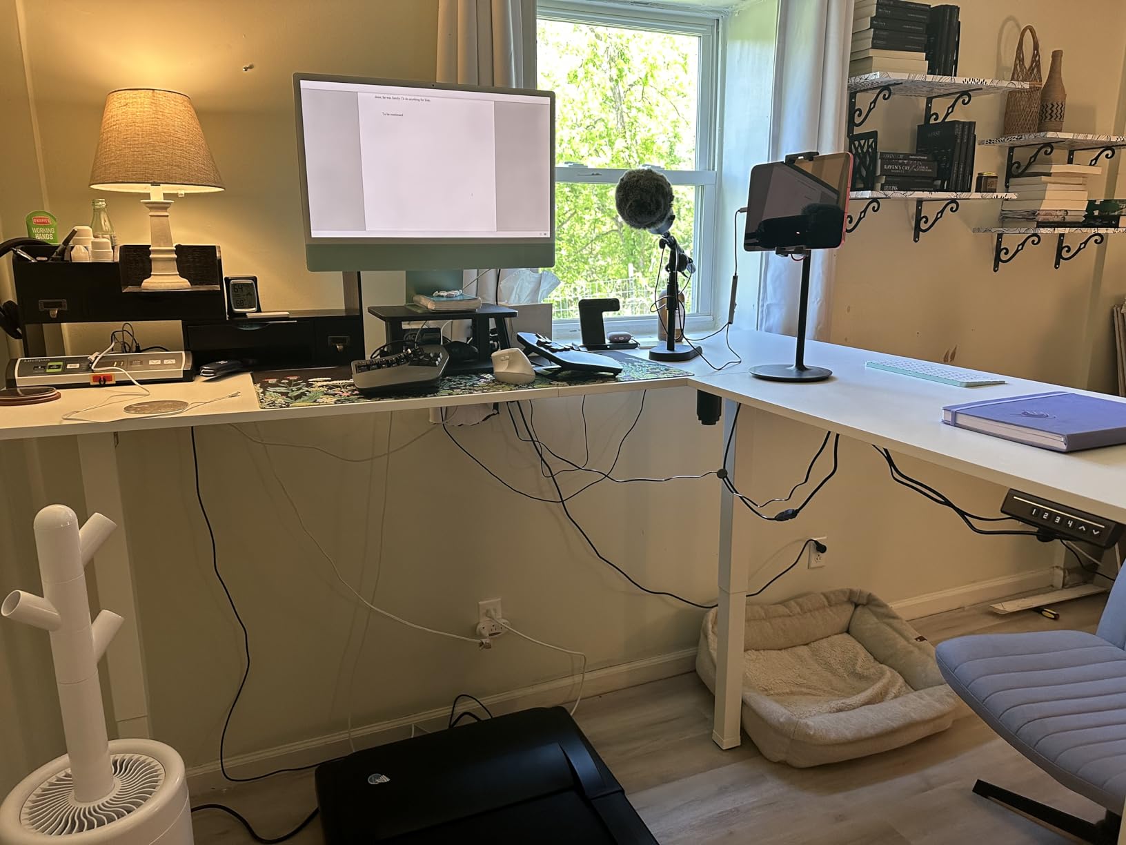 VIVO Real Bamboo 75 x 63 in Corner Standing Desk, DESK-E3CTWO-75 customer photo 2