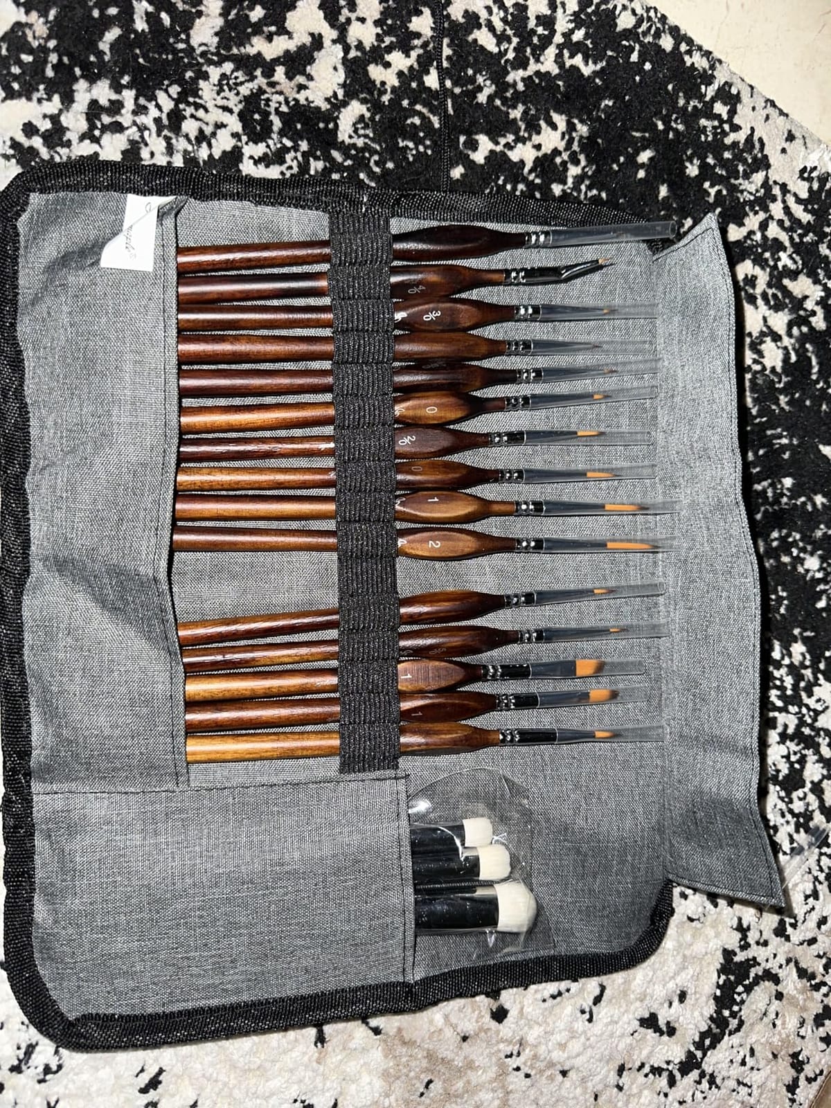 Golden Maple Fine Miniature Paint Brushes - Professional Micro Detail Brush Set for Models, Tabletop Gaming & Fine Art - Portable Travel Case, Acrylic/Watercolor/Oil customer photo 2