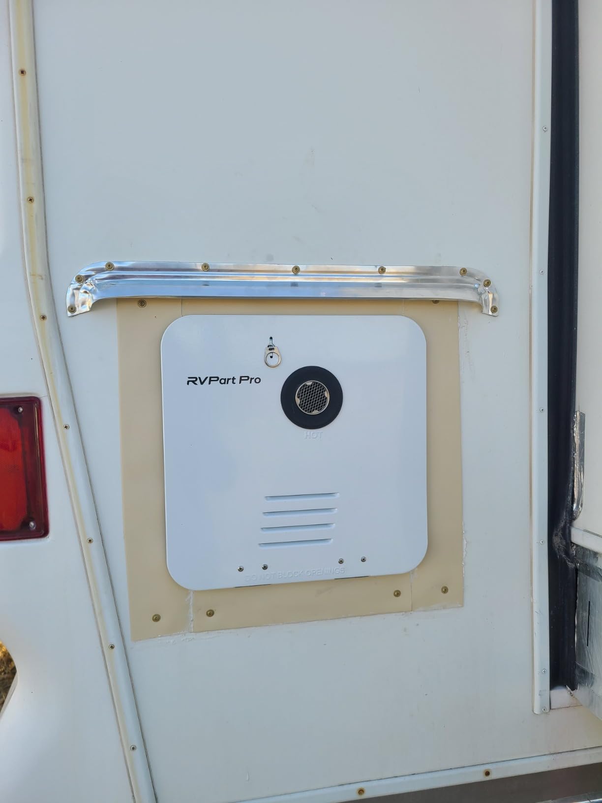 RV Tankless Water Heater, Propane, White Door, Remote, 12V DC customer photo 1