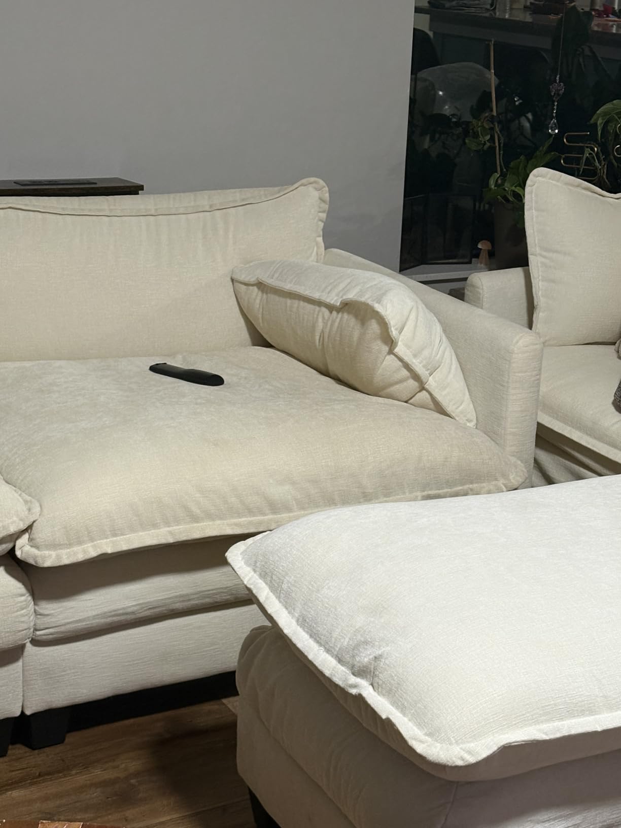 Ihanherry Cloud Sofa 77 Inch Loveseat, Modern Sectional Couch, 2-Seats Sofa for Living Room Bedroom and Apartment, Comfy Double Layer Upholstered Seat Cushion, Breathable Chenille Fabric, Grey customer photo 2
