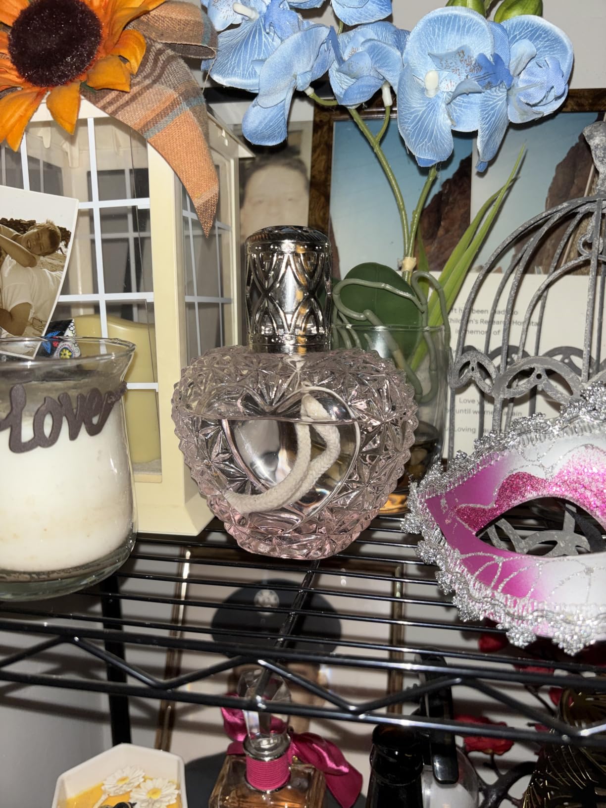 Etched Heart Fragrance Lamp by Sophia's customer photo 1