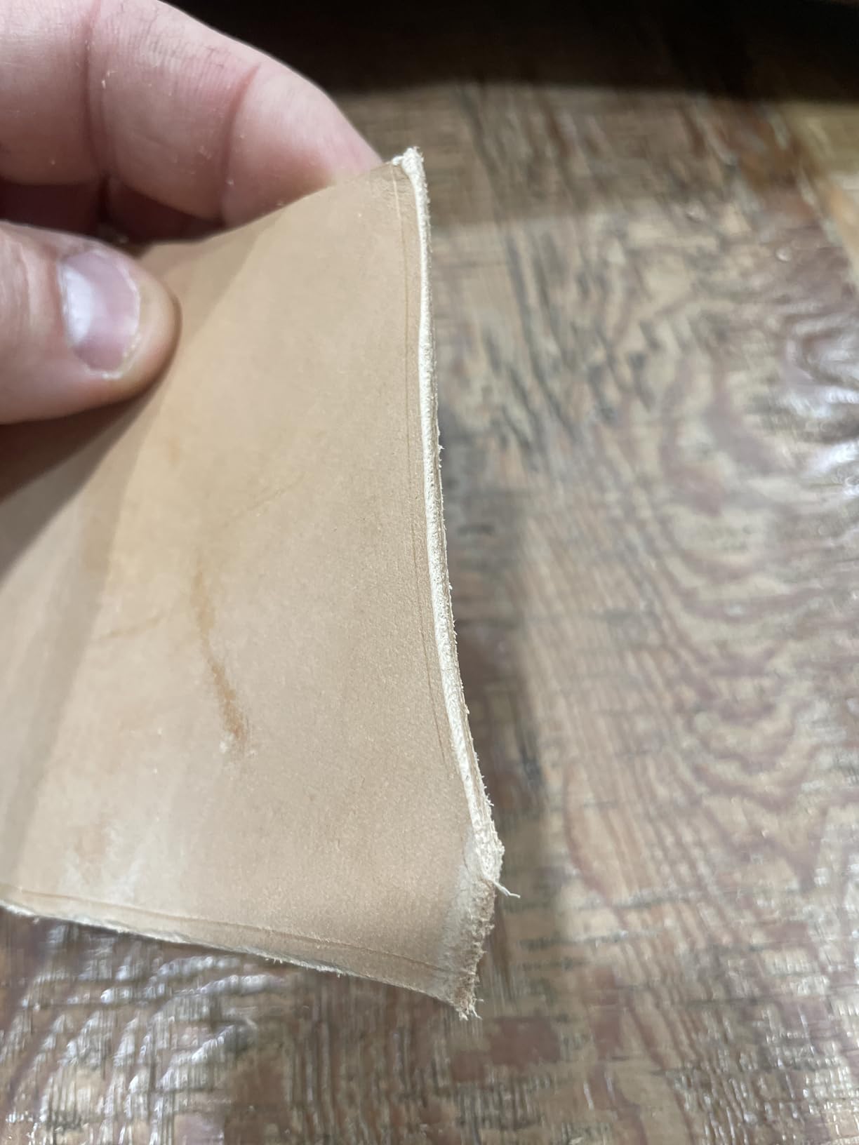 Leather Edge Skiving Beveler Tool 5 Set,French Beveler,Wide Mouth Leathercraft Edge Skiving Beveler Leather Trimmer with Wooden Handle Five Sizes(0.8mm,1mm,1.2mm,1.4mm and 1.6mm) customer photo 2