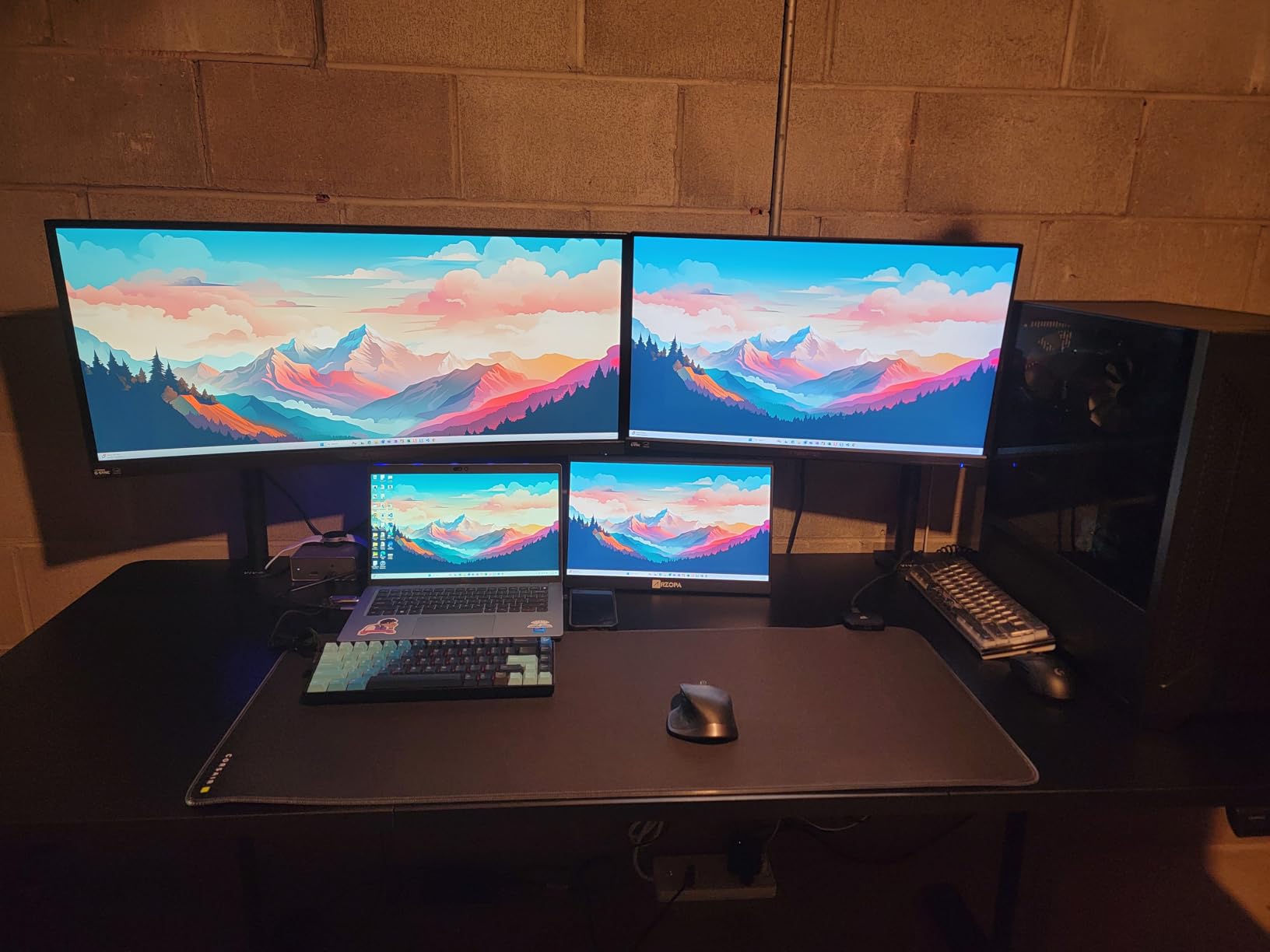 HUANUO 71 x 30 Inch Large Electric Standing Desk, Brushless Motor, Black customer photo 1