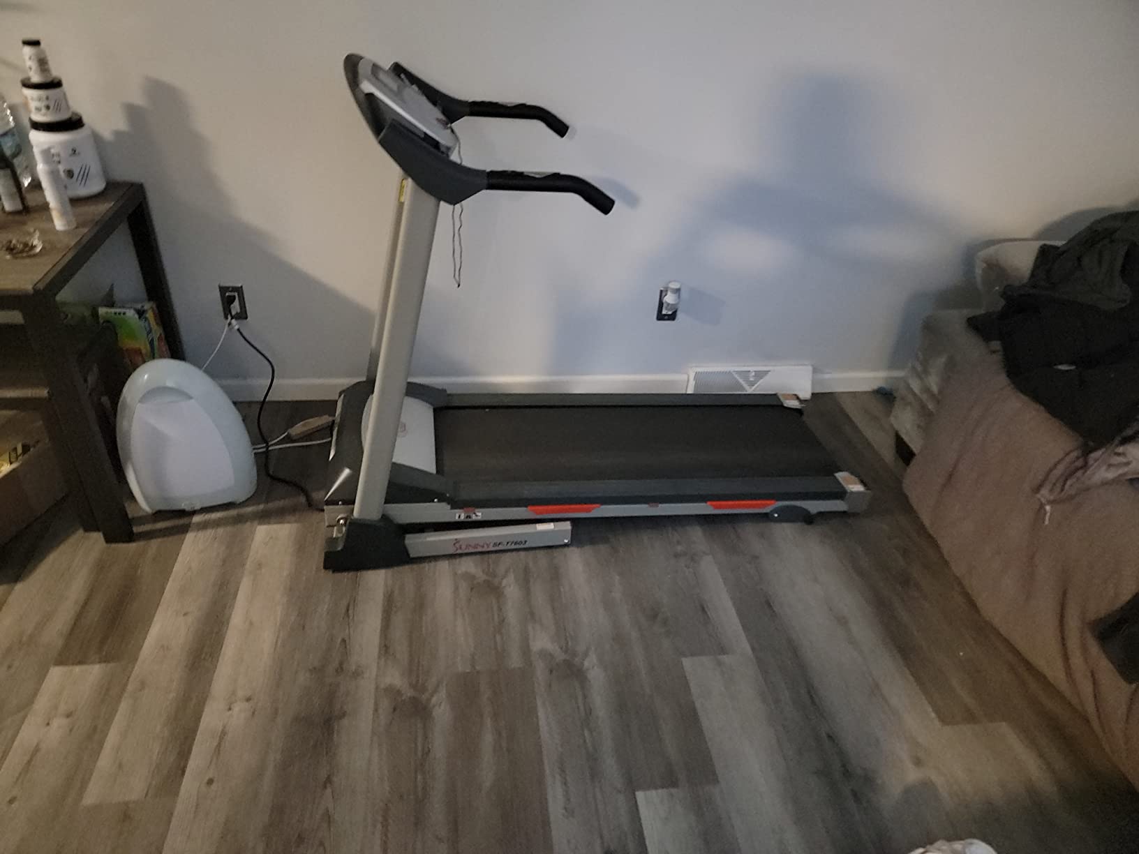 Sunny Health & Fitness Smart Wi-Fi Treadmill with Auto Incline | 12% Auto Incline, Wi-Fi Integration, Shock Absorbing Deck, Quick Speed & Incline Buttons, Double Deck customer photo 1