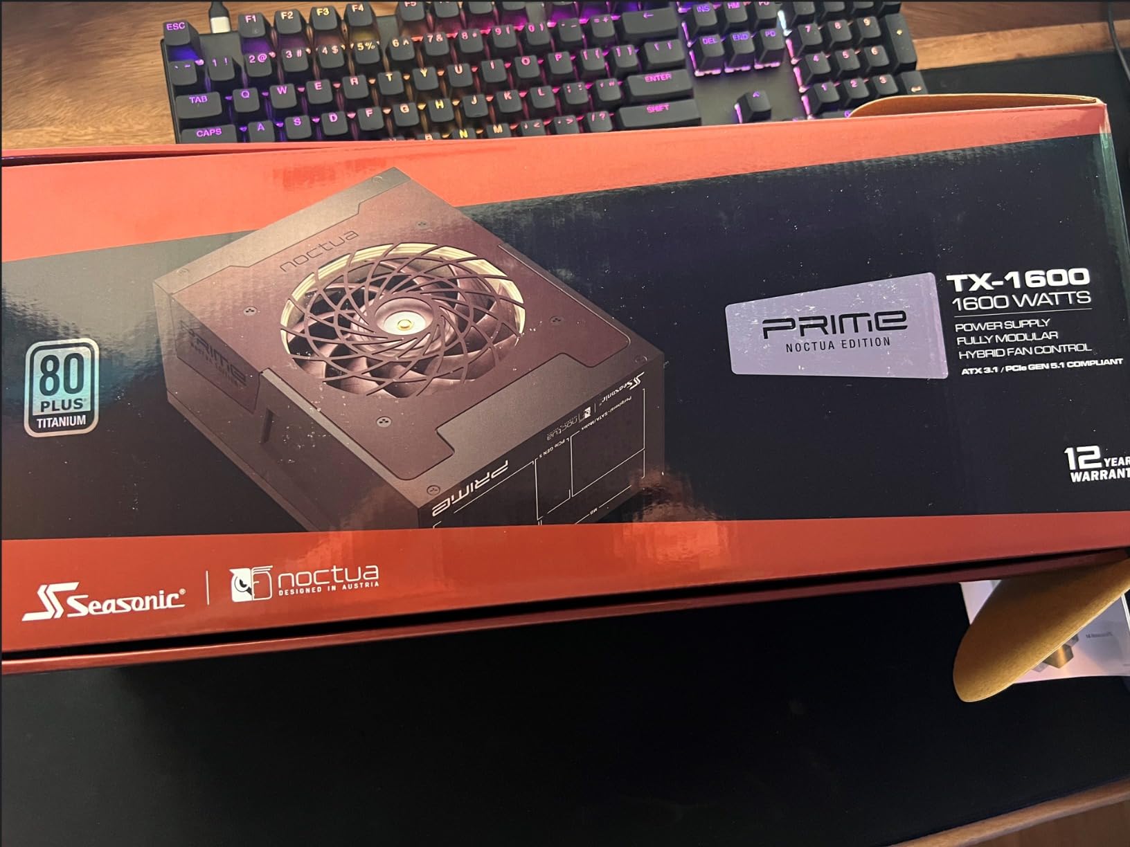 Seasonic Prime TX-1600 Noctua Edition, 1600W Quiet PC Power Supply customer photo 1