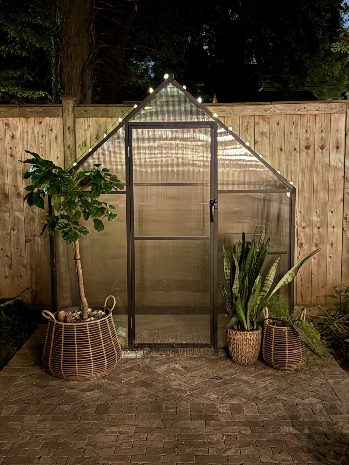 8X10FT Enhanced Aluminum Walk-in Greenhouse for Outdoors with Thermometer | Easy Assembly, UV-Resistant Panel, Rain Gutter, Lockable Hinged Door, Built-in Reinforcement, For Vegetable, Flower and Herb customer photo 1