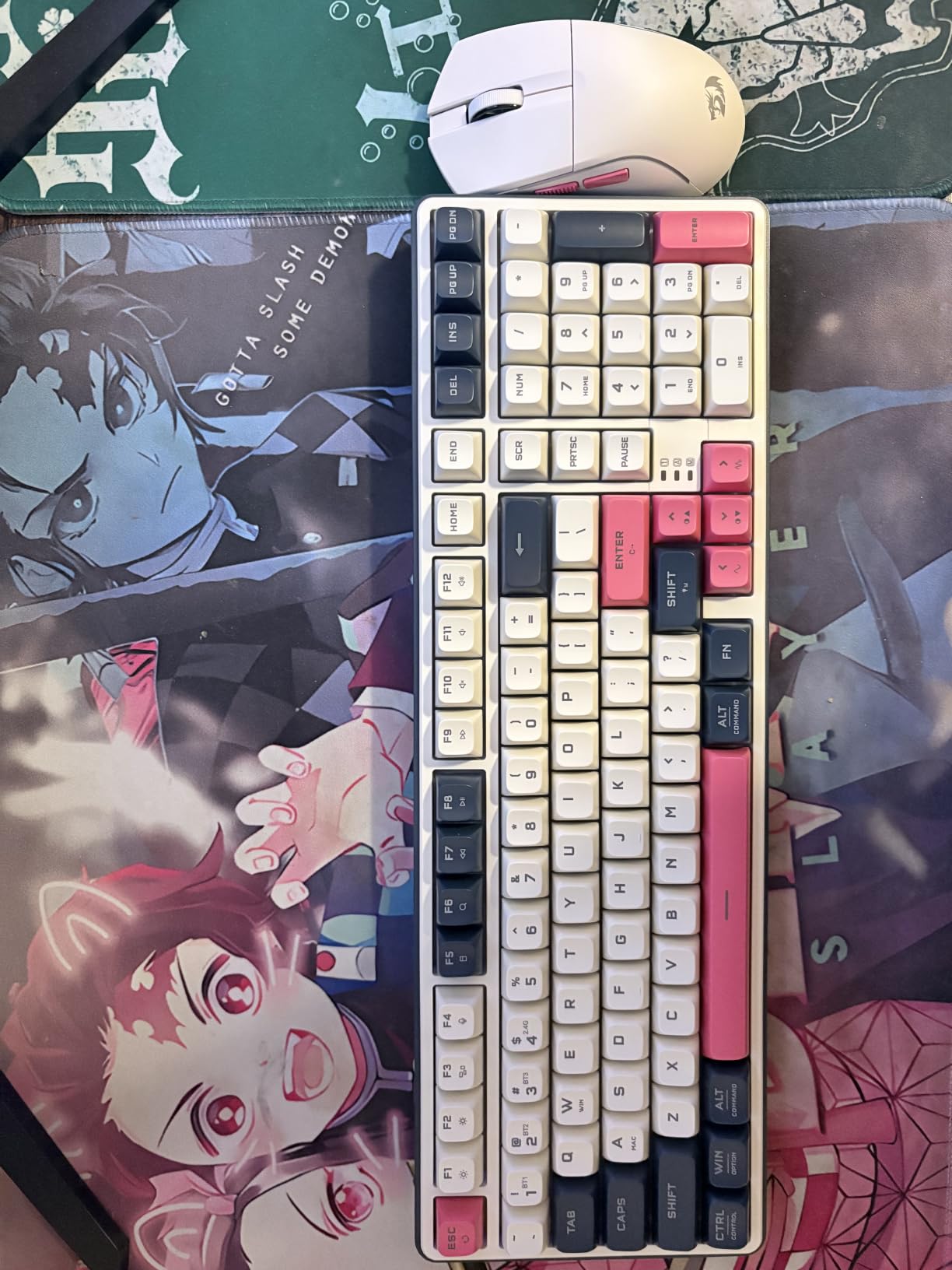 Redragon K517 Pro Wireless Gaming Keyboard, RGB Backlit, Tri-Mode BT/2.4GHz/USB-C, Mechanical Feel 94 Keys Computer Keyboard with 4 Macro Keys, Number Pad, 4000mAh Battery for Win/MAC customer photo 1