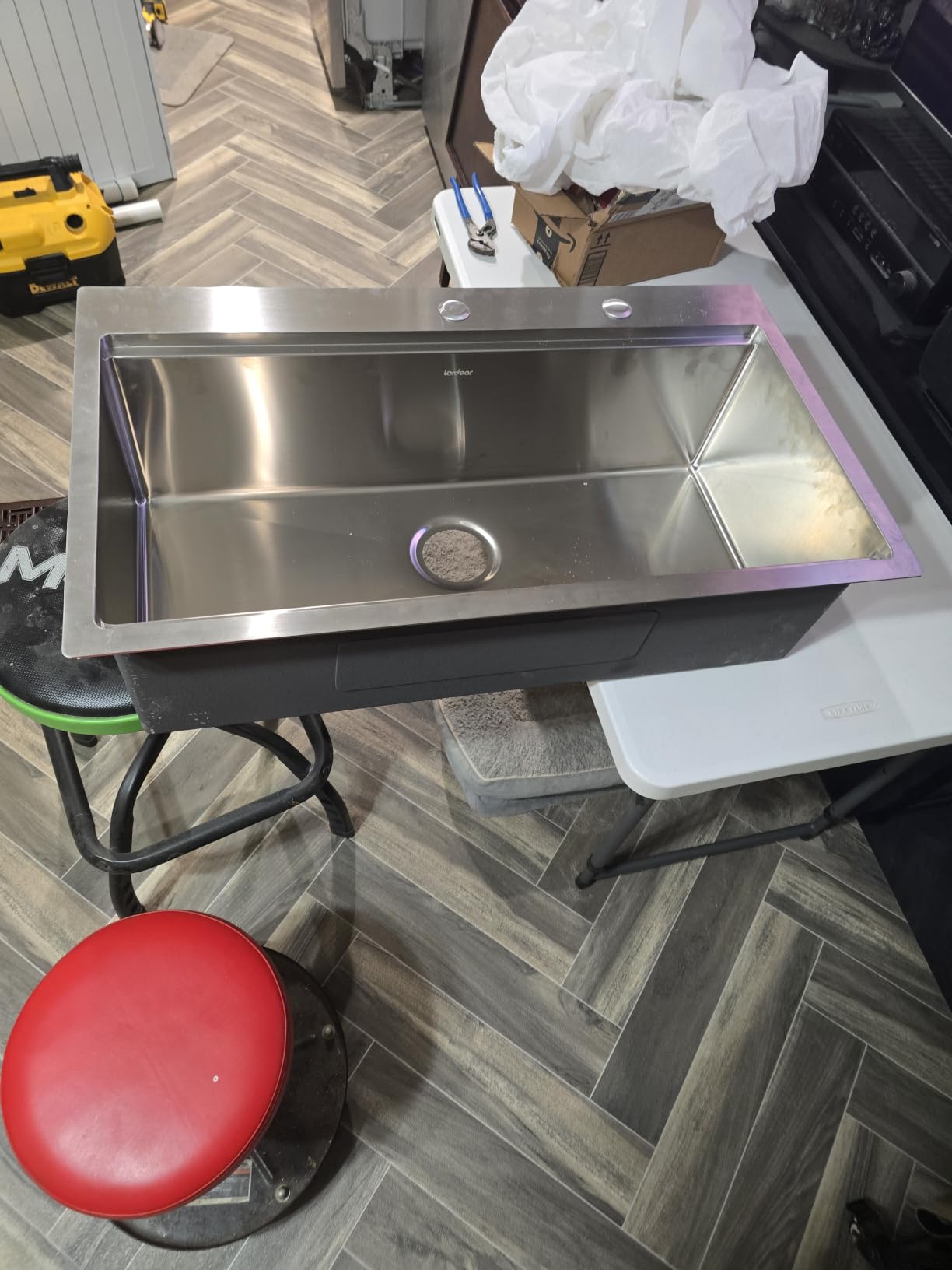 Lordear Drop In Outdoor Kitchen Sink Workstation with Pull-out Faucet 21