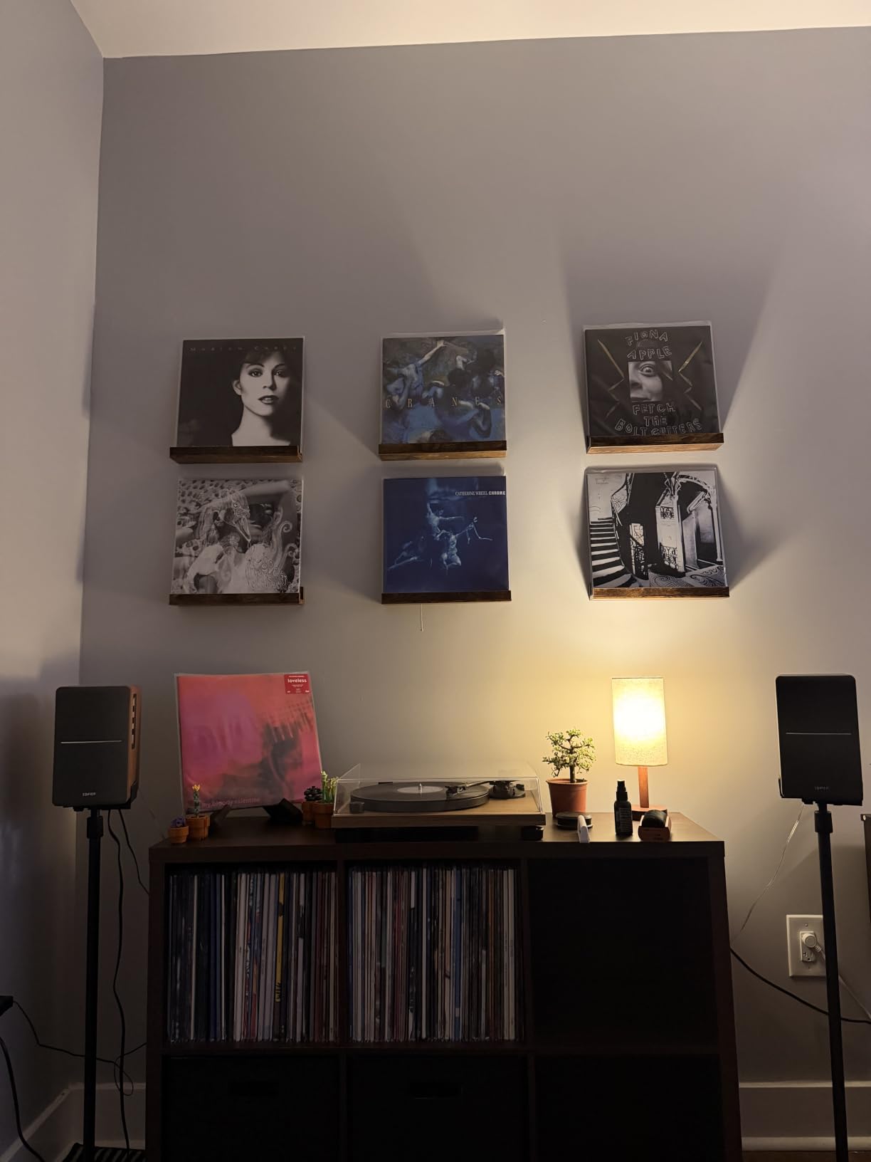 Vinyl Record Shelf Wall Mount, Pack of 6 Floating Shelves for Wall | 12 inch Wooden Album Record Holder Display for Wall, Magazine Rack, Kids Bookshelf for Bedroom, Living Room, Rustic Brown customer photo 2