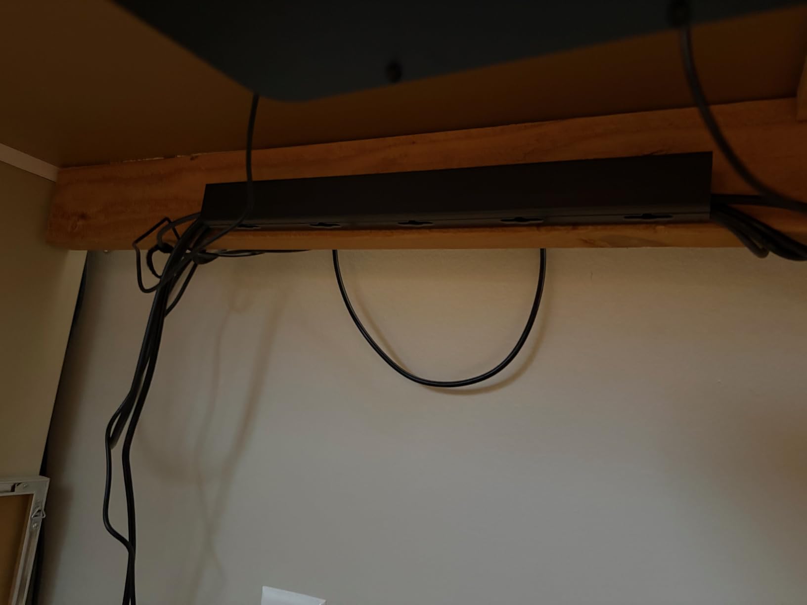 Cable Hider Raceway Kit, Magnetic Cable Management Under Desk with Upgraded Aesthetic Large Hole, Cord Organizer Kit for Hiding Computer, Gaming Desk, Network, Power Cord, TV - 4PCS 4x15.7in Black customer photo 1