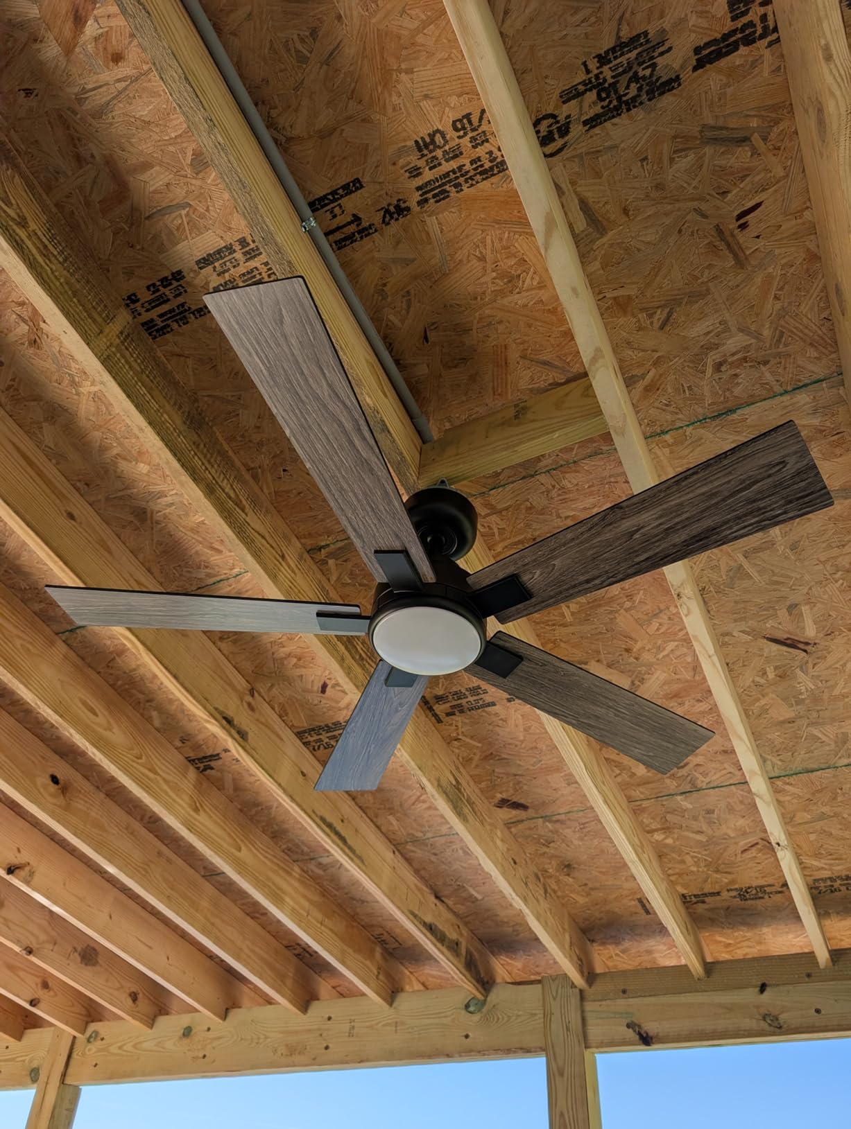 52 Inch Black Ceiling Fans with Lights and Remote | Cover Outdoor Ceiling Fan Reversible DC Motor, 6-Speed Quiet 3CCT for Indoor Bedroom, Living Room, Patios, ETL Listed customer photo 1