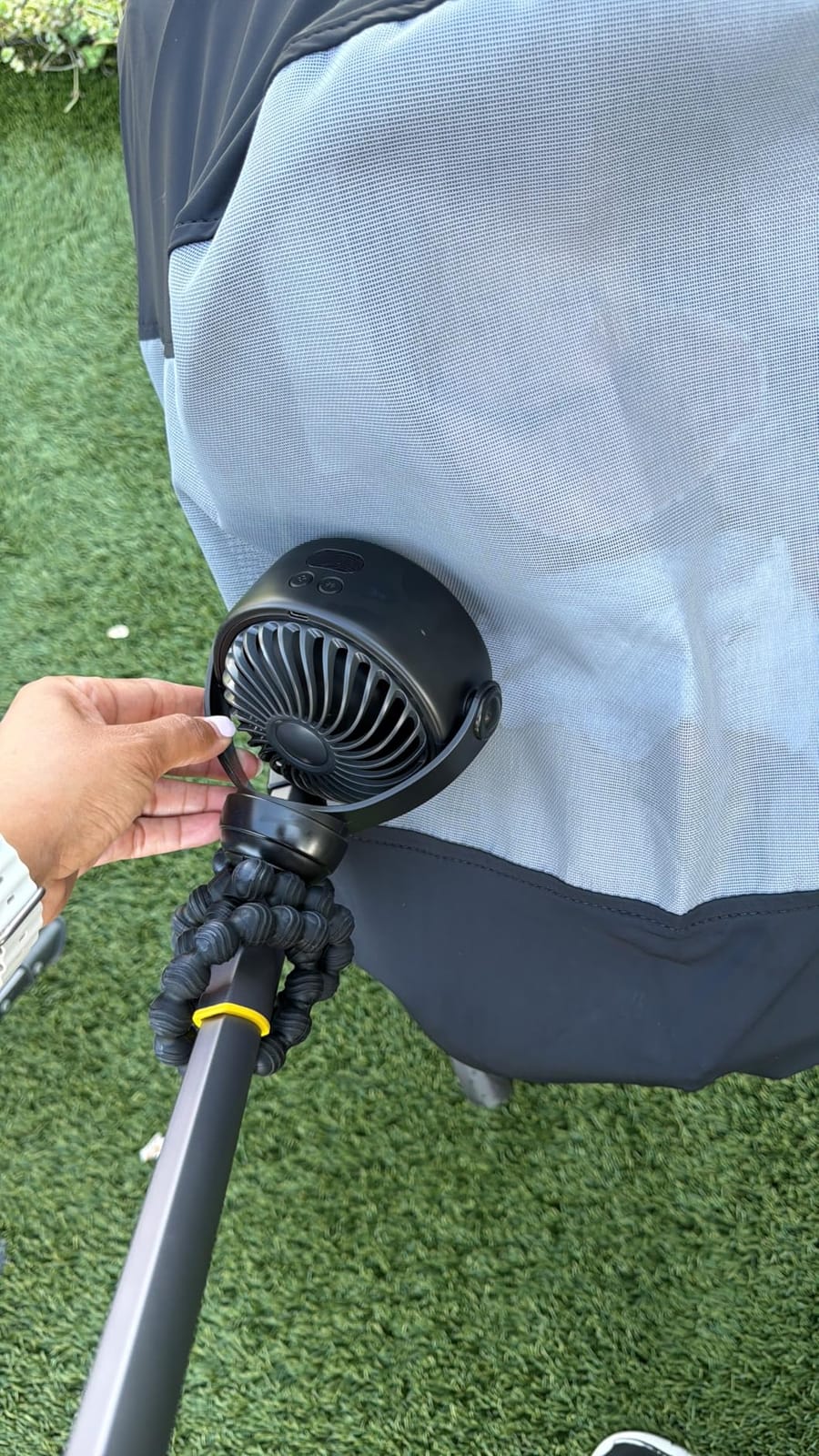 SWEETFULL Baby Stroller Fan, Safe Portable Fan, 15H Use, Nightlight - Black | Pinch-Proof Design; 4000mAh Rechargeable; Stable Mini Clip On Fan; 360° Adjustable; 4-Speed Quiet; LED Display; Car Seat Crib customer photo 2