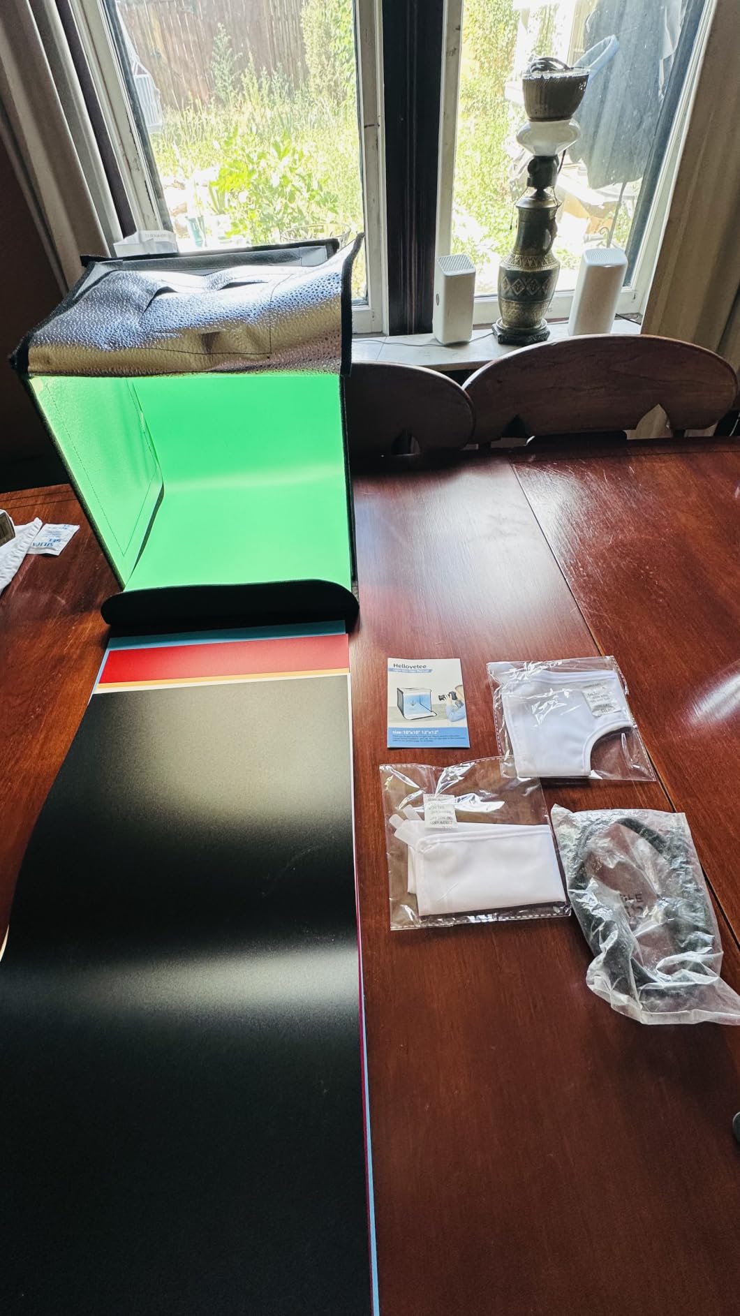 Photo Light Box, Portable 12/16/20/24/32 Inch Photo Studio LightBox, Shooting Tent Kit with 189 Light Beads and 6 Color Backdrops. Lightbox with 3 Stepless Dimming Light Boards for Product Photography customer photo 2