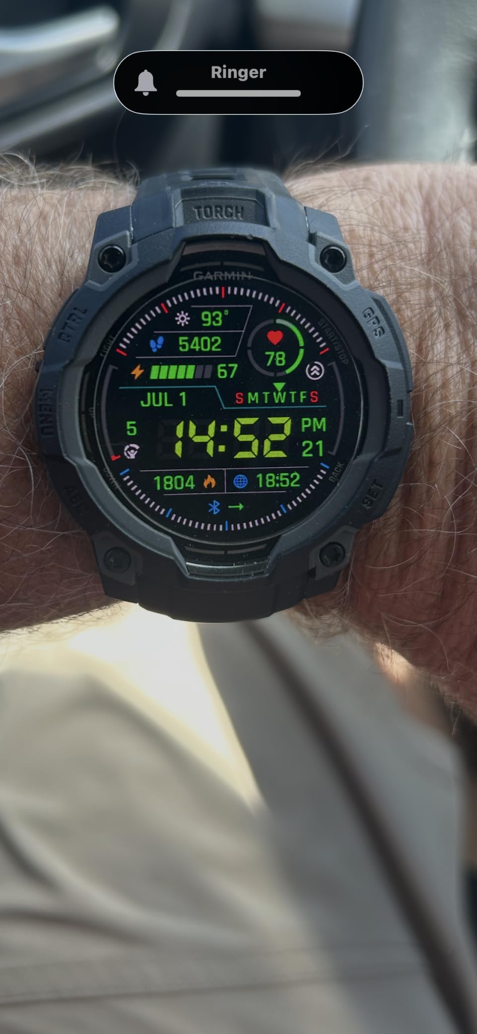 Garmin Instinct 3 AMOLED, Rugged GPS Smartwatch, 45mm, Black | Bright AMOLED Display, Rugged Design, Metal-Reinforced Bezel, 24/7 Health Monitoring, Built-In Flashlight customer photo 2
