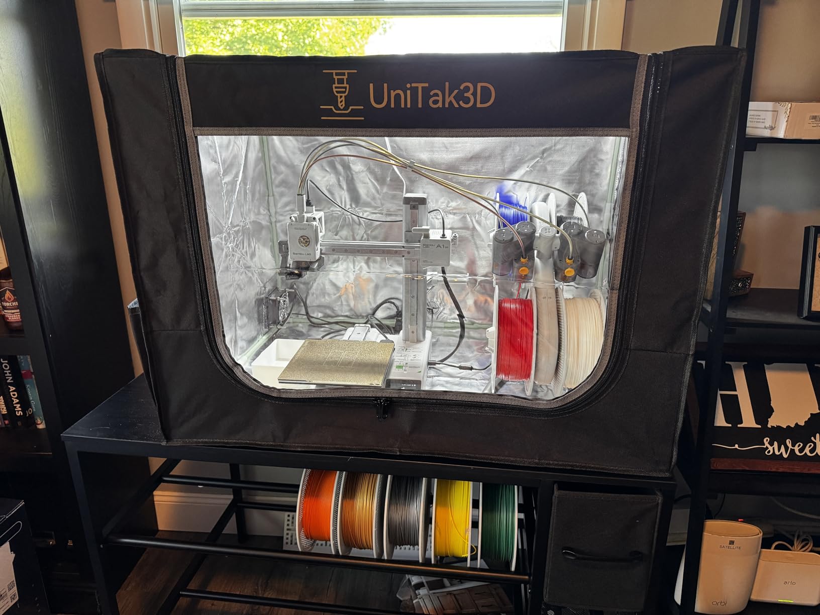 3D Printer Enclosure with Ventilation for Bambu Lab A1 Combo,Large Size Fireproof&Dustproof Enclosure,Noise Reduction,Constant Temperature 3D Printer Cover with LED Lighting System-32.5x23x23inch customer photo 2