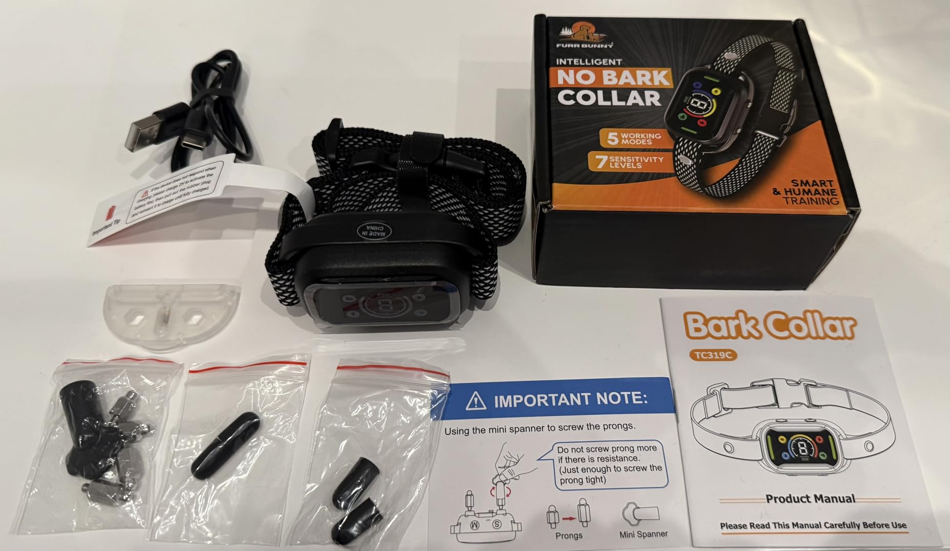 2026 Upgraded Intelligent Dog Bark Collar for Medium & Large Dogs (20 LBs-110 LBs)- Beep, Vibration & Safe Static Shock, 7 Sensitivity Levels Adjustment - Stops Excessive Barking (No Remote) customer photo 1