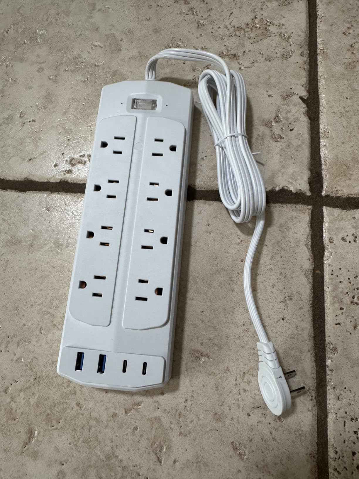 Smart Power Strip, Yozisital Charging Station with 6 Smart Outlets and 4 USB Ports, 5FT Flat Plug Extension Cord for Home Office, Compatible with Alexa & Google Home customer photo 1