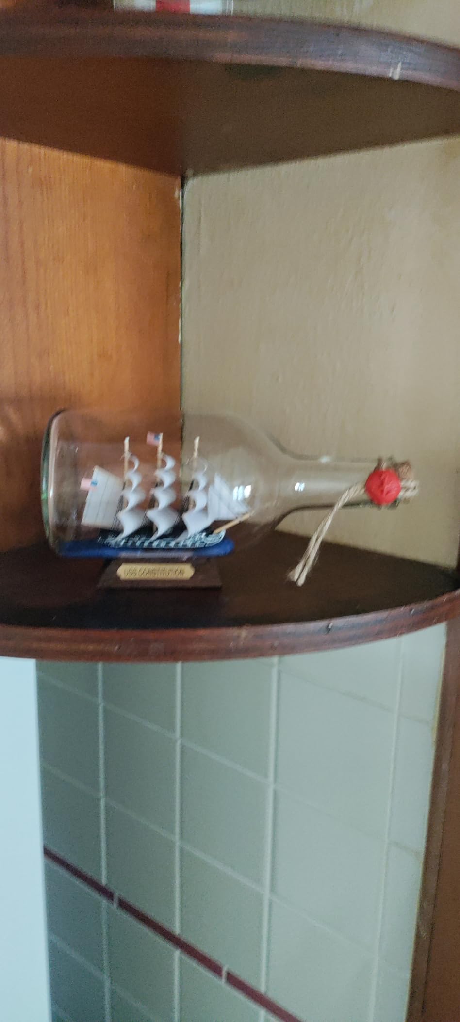 SAILINGSTORY Ship in a Bottle Sailing Ship Model Mayflower | Nautical Coastal Beach Decoration customer photo 2