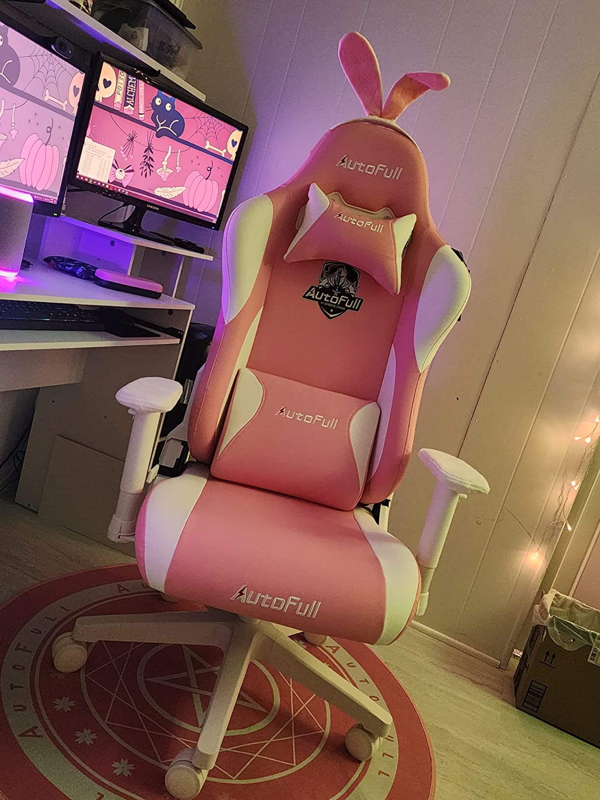 AutoFull G7 Gaming Chair - 3-Zone Lumbar, 22-Point Adjustment, Breathable Mesh, Custom Backplate, 720° Armrests, BIFMA Certified Ergonomic, 140° Recline, IGR Certified, Niko Endorsed - Purple customer photo 2
