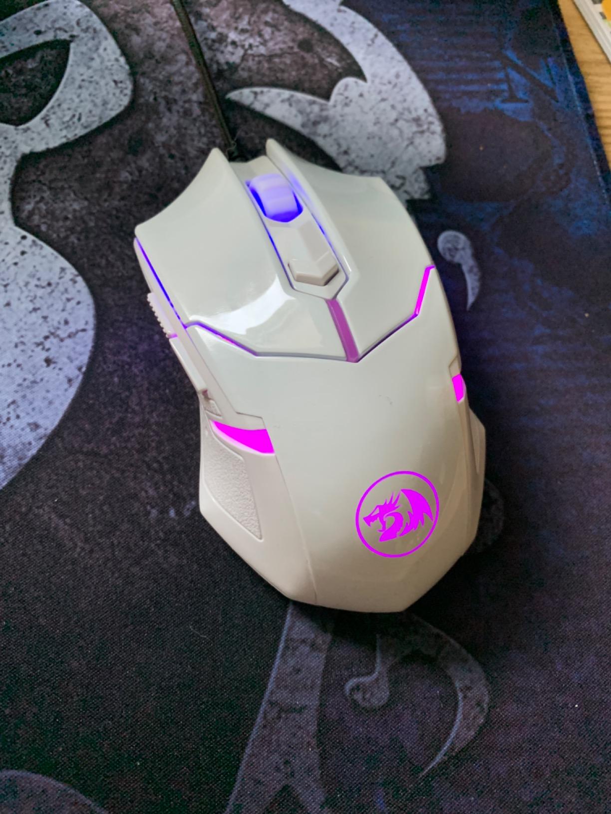 Redragon M617 Ultralight Honeycomb Shell Wired Gaming Mouse, 41g, 10,000 DPI, 6 Programmable Buttons, Drag-Free Paracord, Type-C Gamer Mouse with 2 Side Buttons for PC/Mac/Laptop, Black customer photo 2