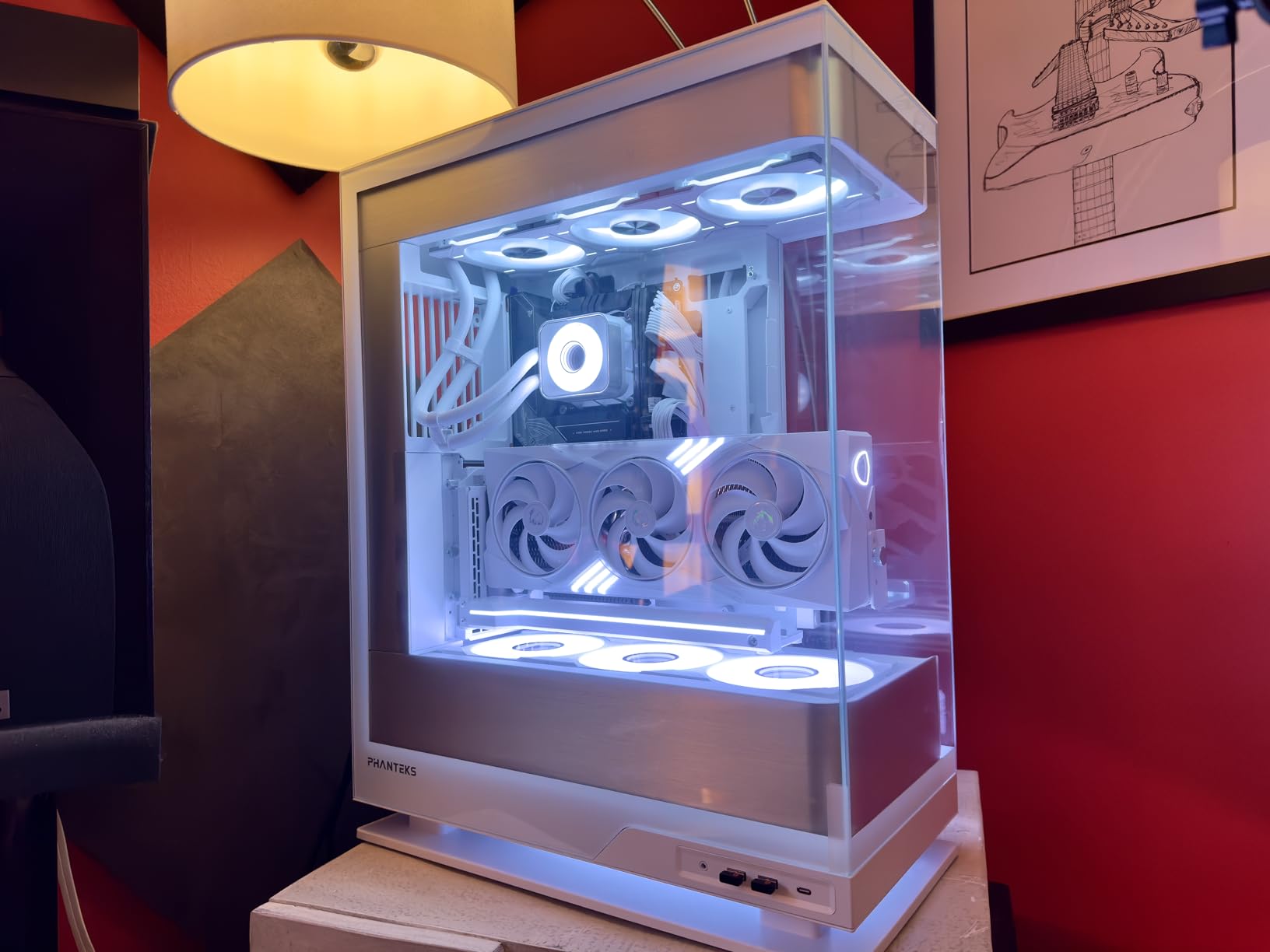 Phanteks Glacier One 360D30 X2 AIO Liquid CPU Cooler, Evolv X2 Cap Design, 3X Performance D30-120 D-RGB Fans, for Intel LGA 1851, 1700, 1200, 115x and AMD AM4/AM5 sockets (Black) customer photo 2