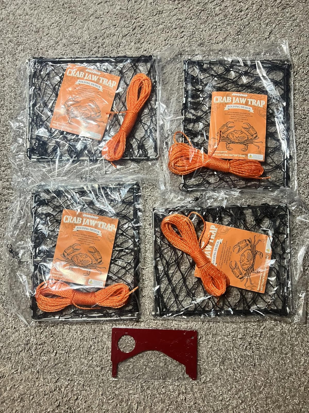 QualyQualy Castable Crab Trap Kit Foldable Crabbing Net w/Rope & Bait Clip customer photo 2