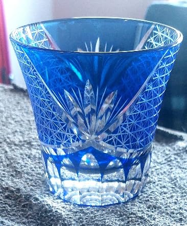 Edo Tokyo Kiriko 11 oz Whiskey Glass, Smoke-Gold Hand-Cut Design | Layered Smoke-Gold Old Fashioned Tumbler for Bourbon, Scotch & Whiskey, More Room for Ice, Gift Box Included customer photo 2