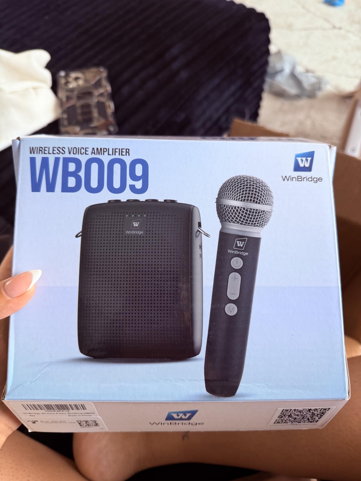 WinBridge Wireless Voice Amplifier with Microphone for Teachers, Tour Guides | WB009 customer photo 1