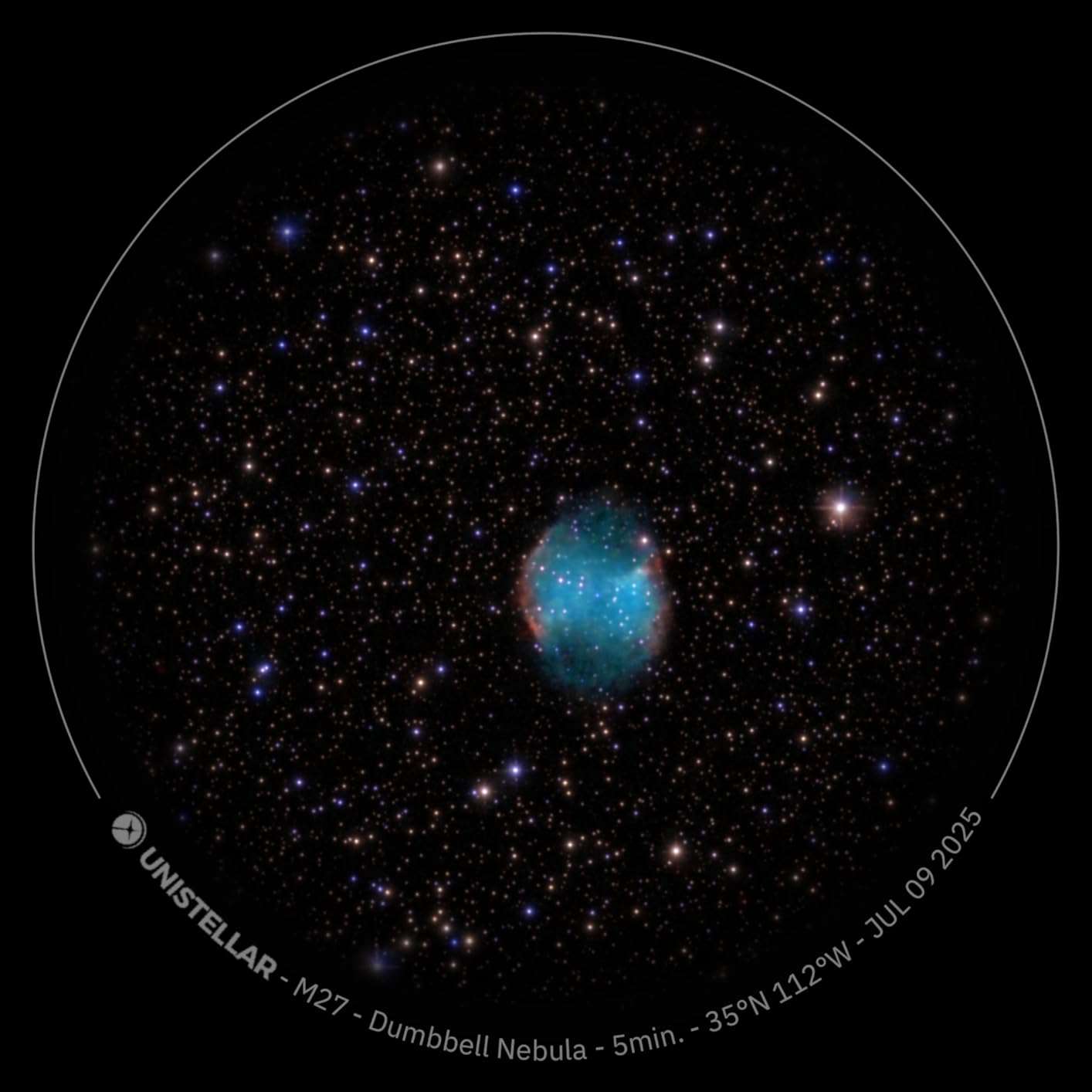 Odyssey PRO - UNISTELLAR Smart Telescope (with Eyepiece), 85mm f/3.9 (320mm) Digital & Computerized, App-Controlled Motorized Alt-Az, Enhanced Vision, RAW/FITS Export, 64GB, 5h Battery (Red) customer photo 1