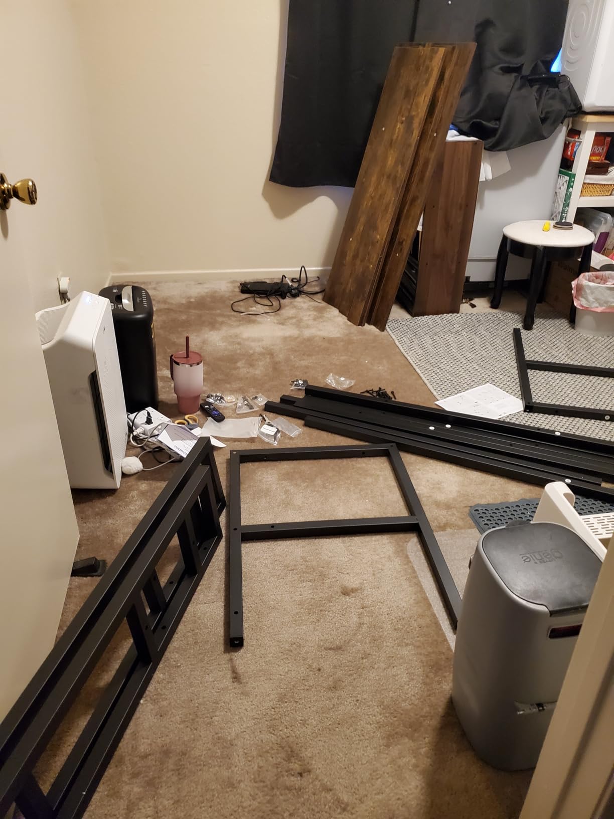 Aquzee Small Desk with Shelves, Computer Desk with Hutch, 31