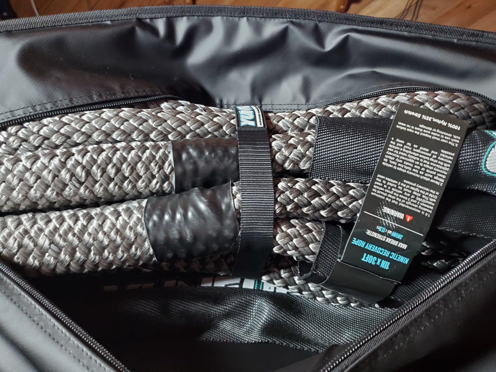 Heavy-Duty Kinetic Recovery Rope Kit - 86,000lbs, 1.5in x 30ft - Includes 2 Ultra-Strong UHMWPE Soft Shackles - 35%+ Elasticity for Off-Road Recovery, Towing & Emergency Use (Reflective) customer photo 2