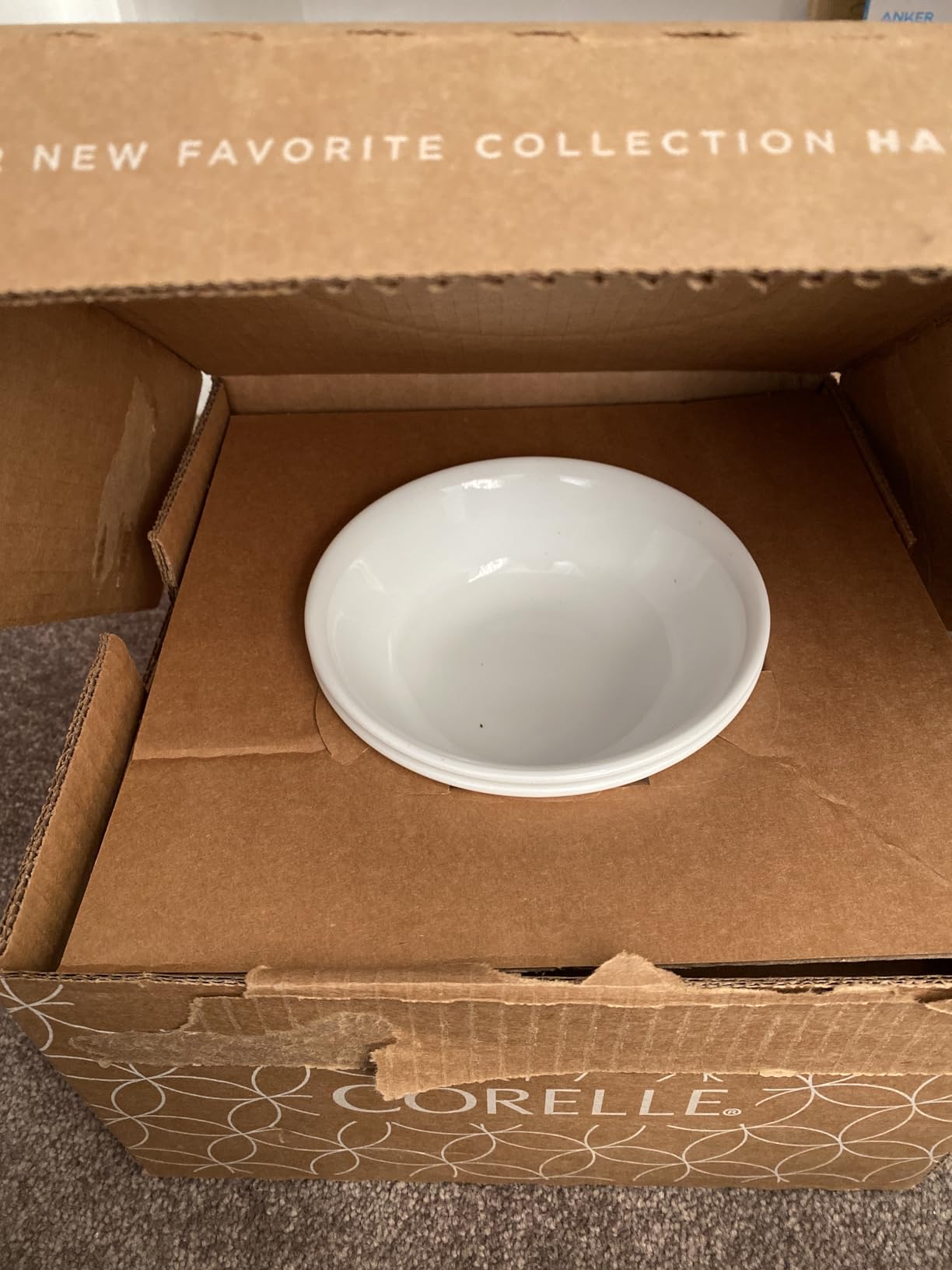Corelle Vitrelle 18-Piece Service for 6 Dinnerware Set, Triple Layer Glass and Chip Resistant, Lightweight Round Plates and Bowls Set, Logan customer photo 2
