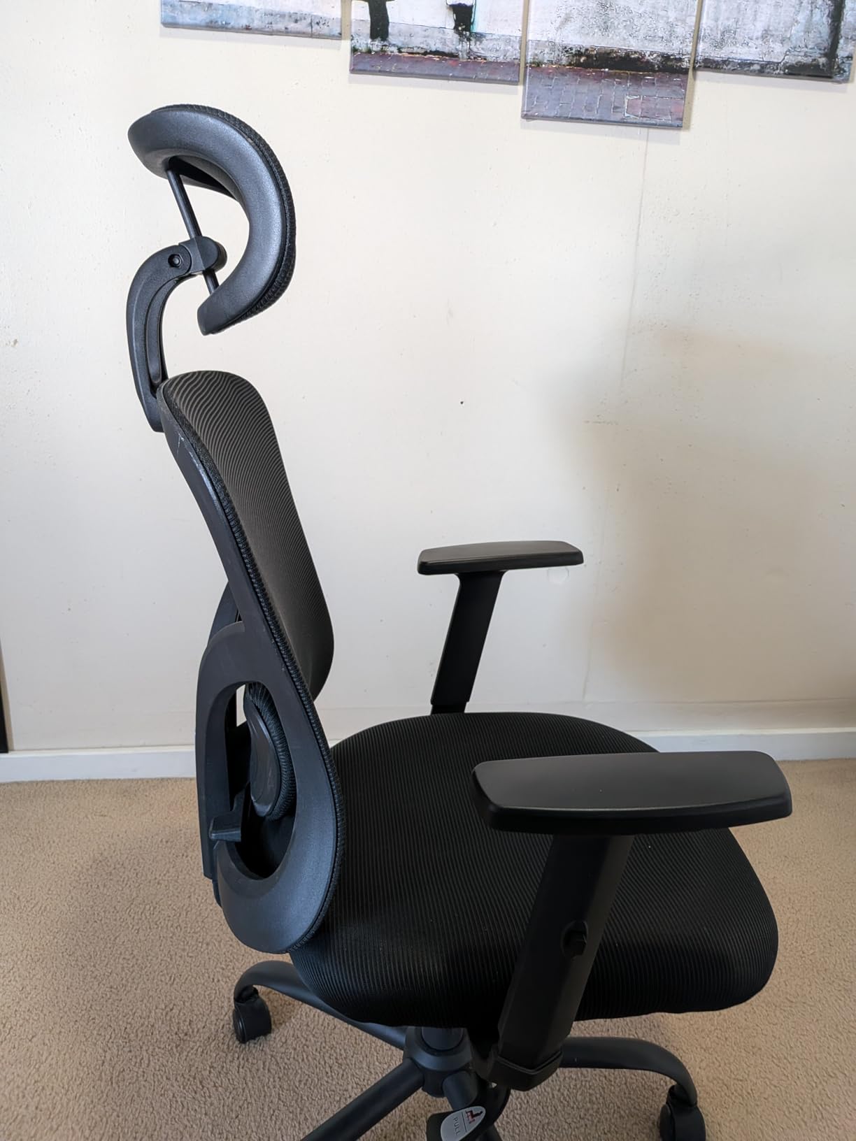 Marsail Ergonomic Office Chair with Lumbar Support and 2D Headrest | Adjustable armrests, contoured seat cushion, breathable design, smooth-rolling wheels, reclining function, height=