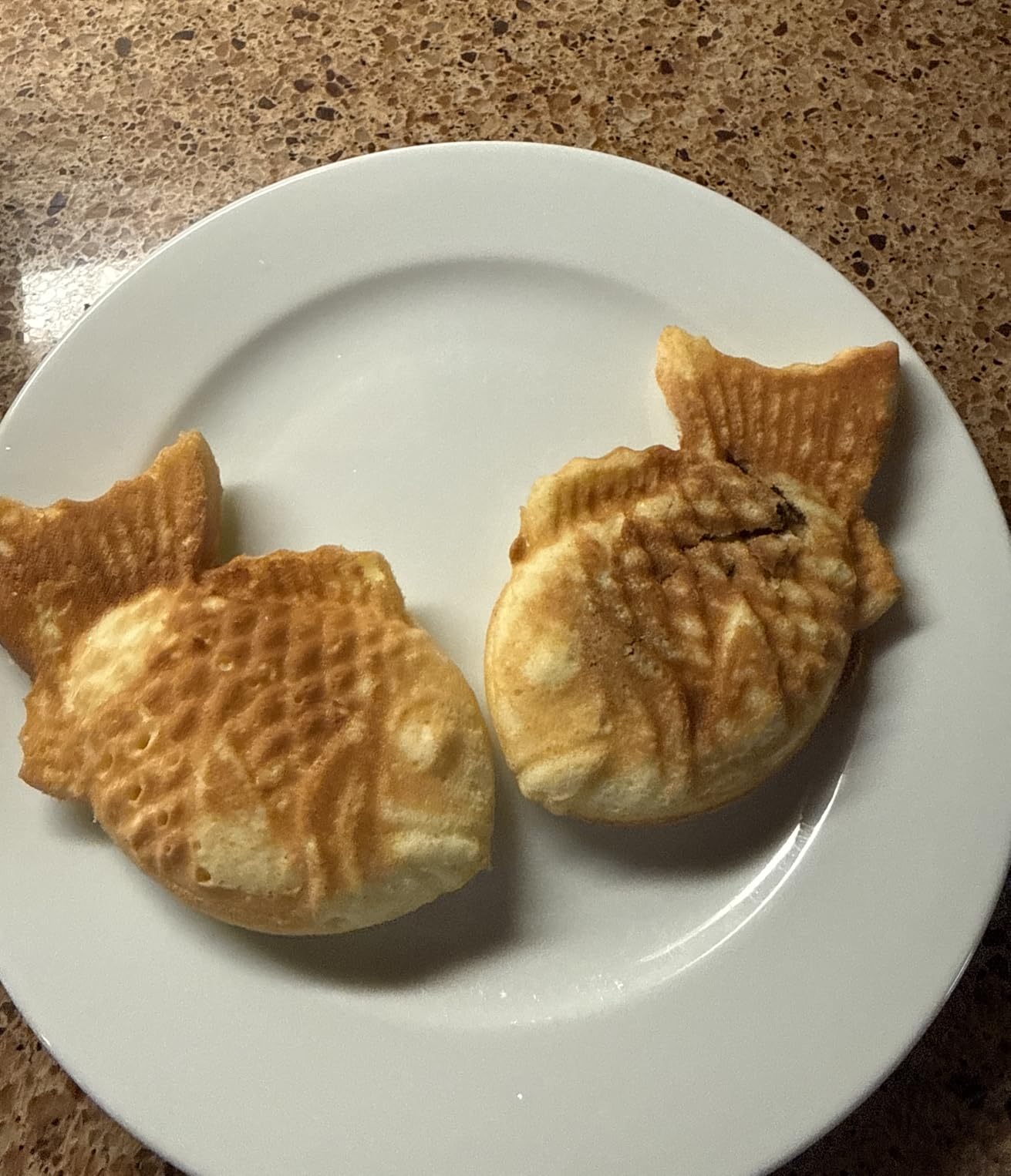 SugarWhisk Taiyaki Fish-shaped Waffle Maker, 2 Pcs Electric Japanese Fish Shaped Waffle Iron Pan, Dual Non Stick Cooking Plates, Recipe Included, White customer photo 1