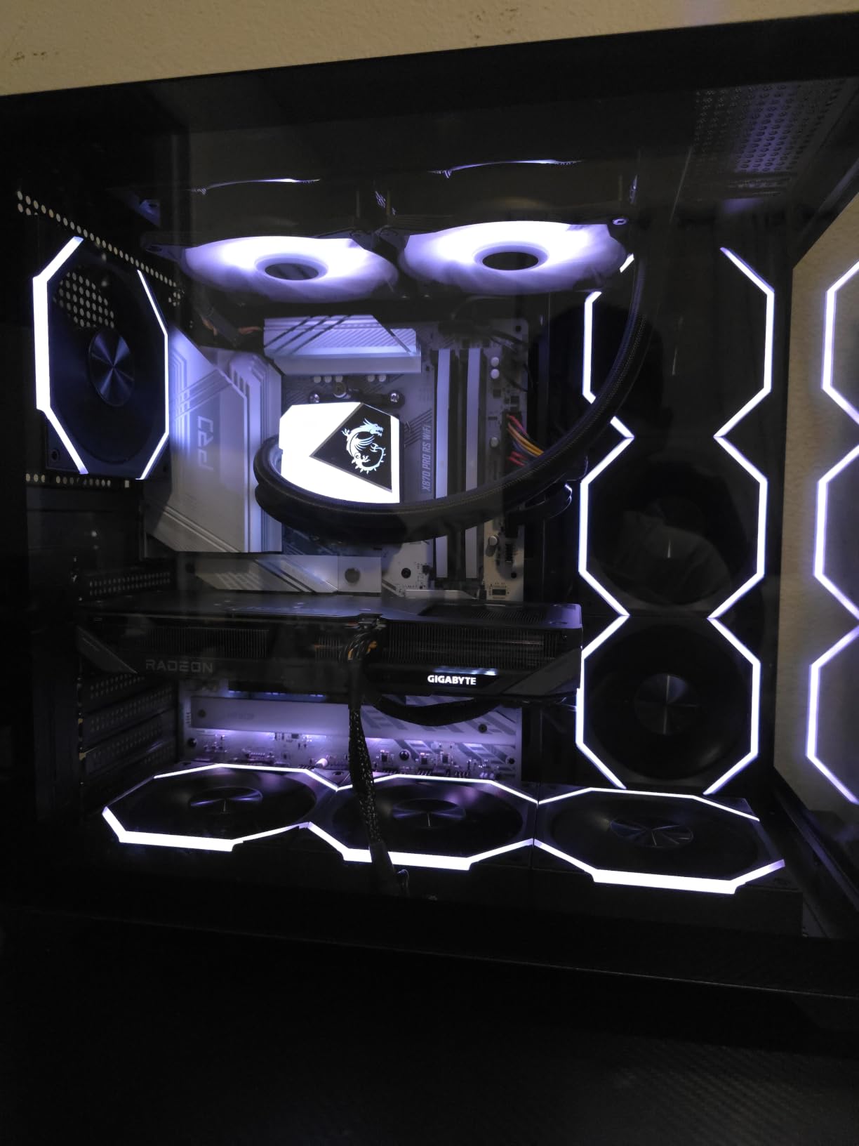 PCCOOLER PC Case ATX Mid Tower, Tempered Glass & Mesh Front, High Airflow, E-ATX/ATX/Micro-ATX/ITX Support, 360mm Radiator Support customer photo 1