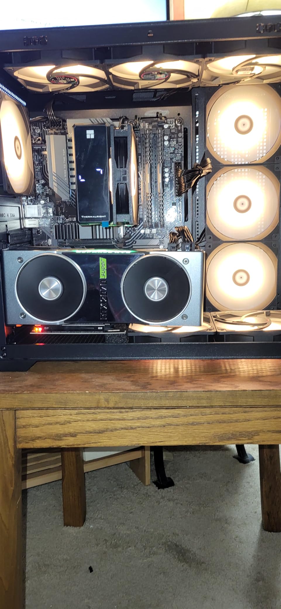 PCCOOLER PC Case ATX Mid Tower, Tempered Glass & Mesh Front, High Airflow, E-ATX/ATX/Micro-ATX/ITX Support, 360mm Radiator Support customer photo 2