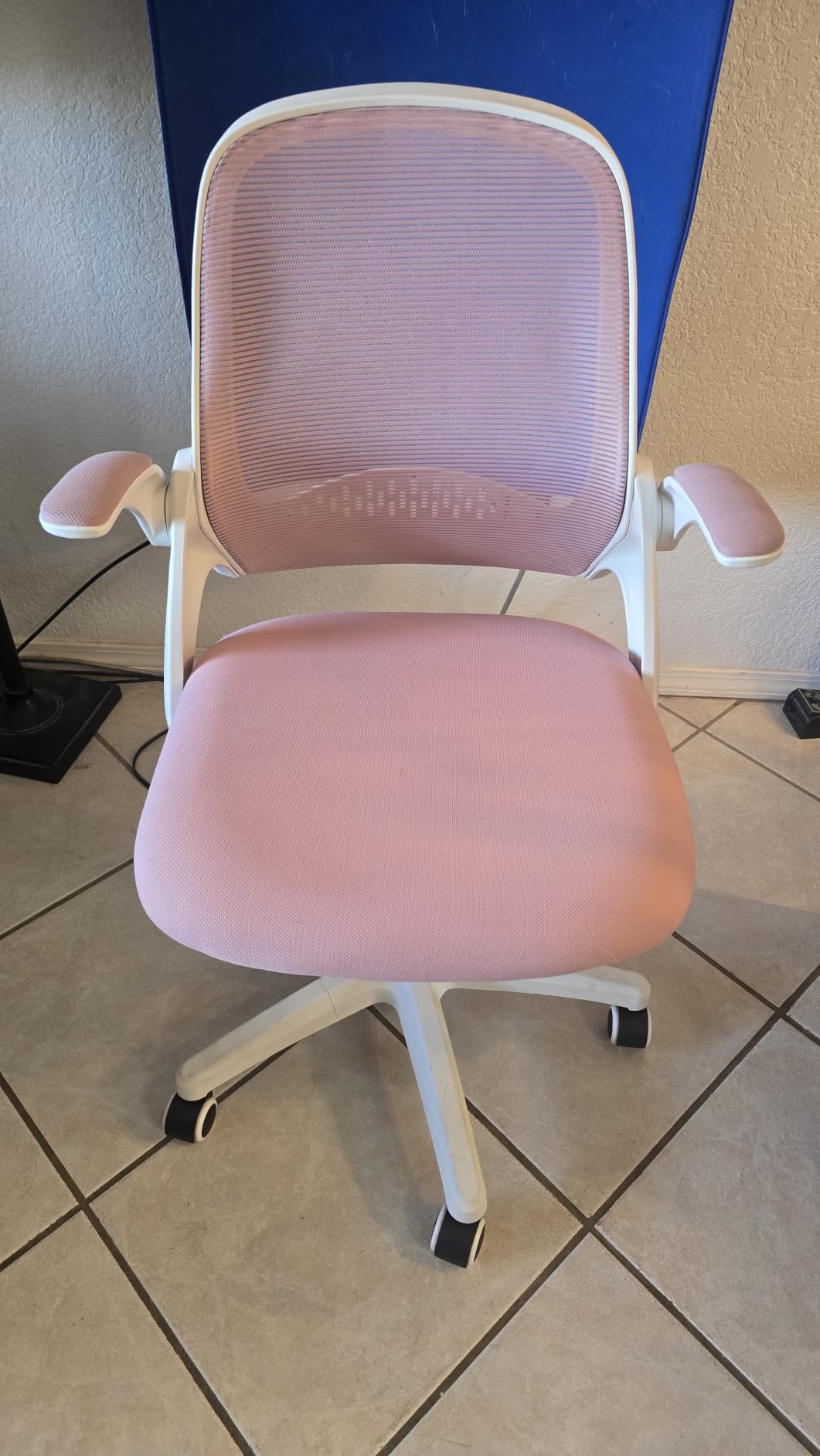NEO CHAIR Office Desk Chair, Ergonomic Mesh with Flip-Up Armrests, Ivory customer photo 2