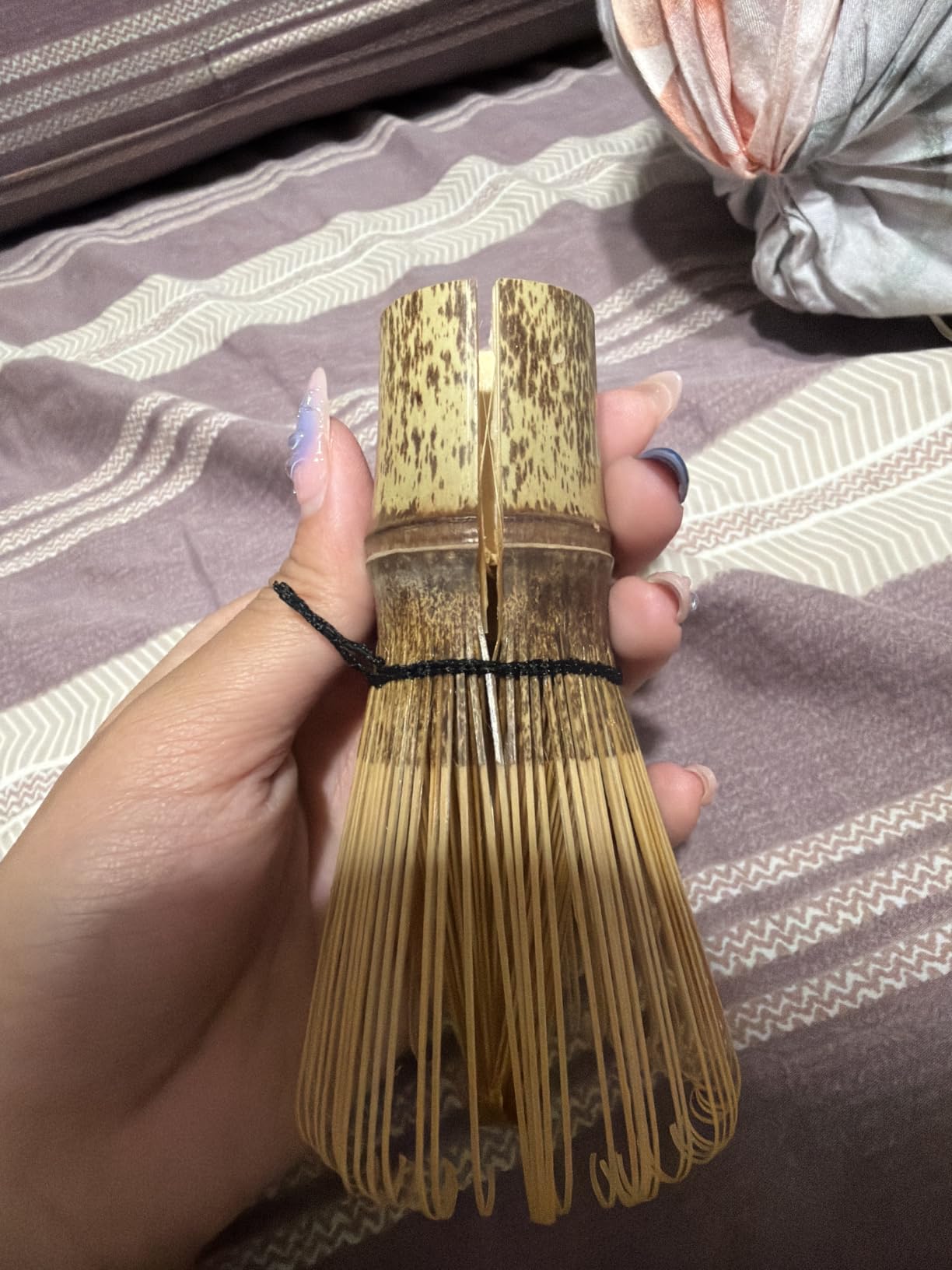Matcha Set, 7-Piece Matcha Whisk Set with Bowl & 100-Prong Whisk | Gilded Finish, Includes Purple Bamboo Whisk, Tea Mat, Holder & Sifter for Matcha Preparation, Tea Ceremonies & Gifting customer photo 2